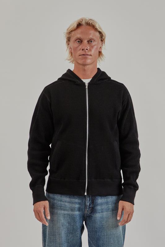 Nanamica FW25 Zip Up Thermal Hoodie Black 2