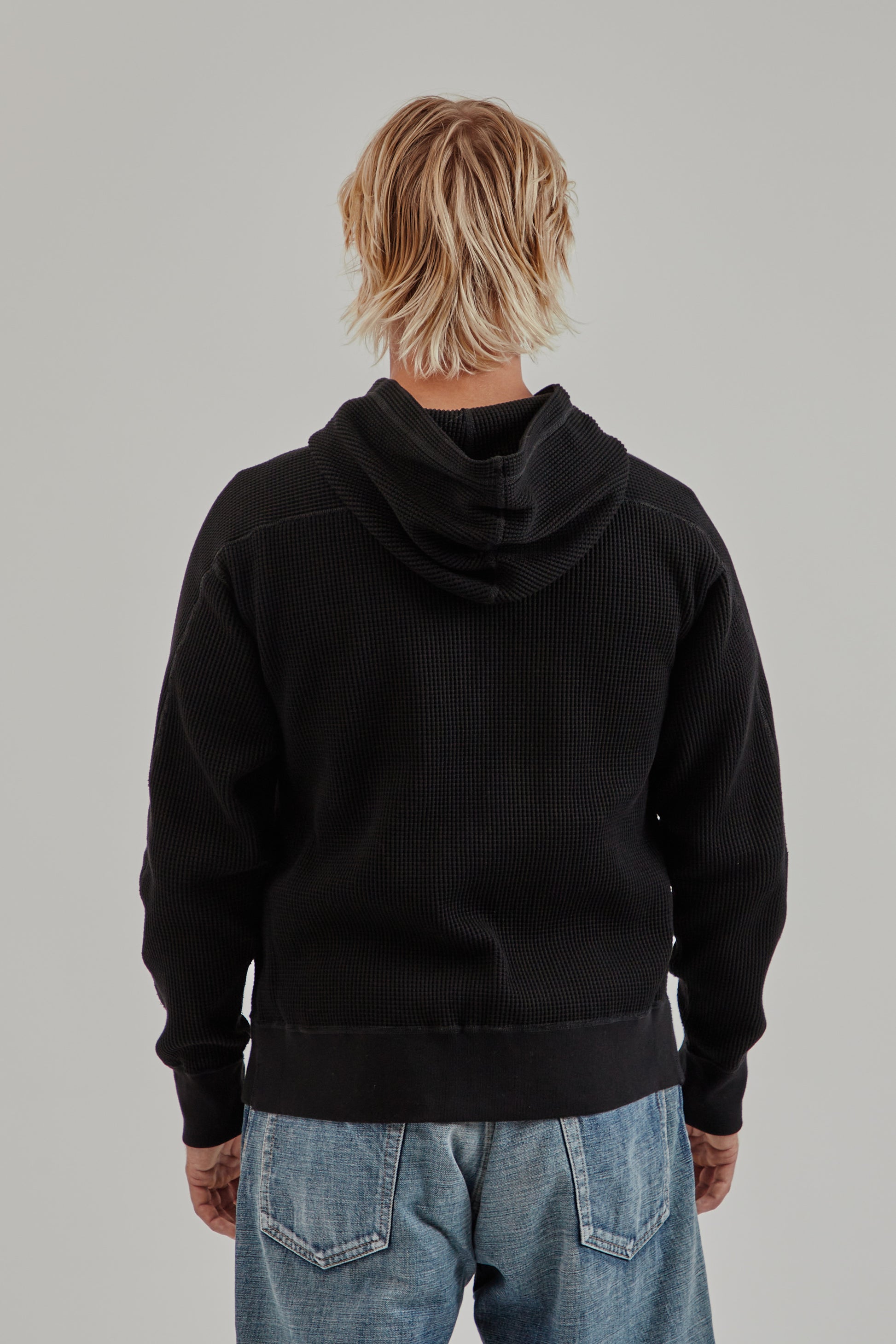Nanamica FW25 Zip Up Thermal Hoodie Black 5