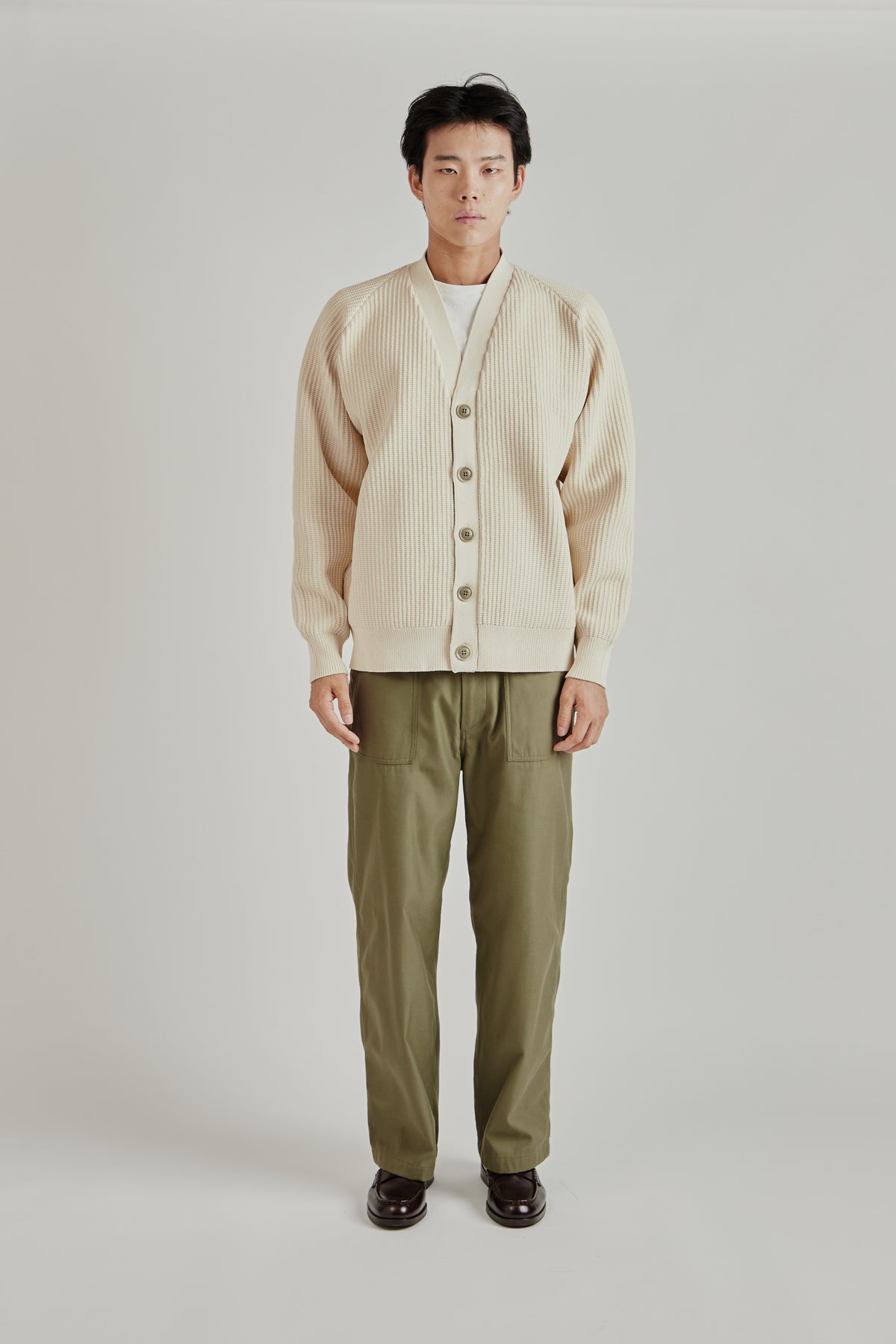 5G Knit Cardigan - Ivory
