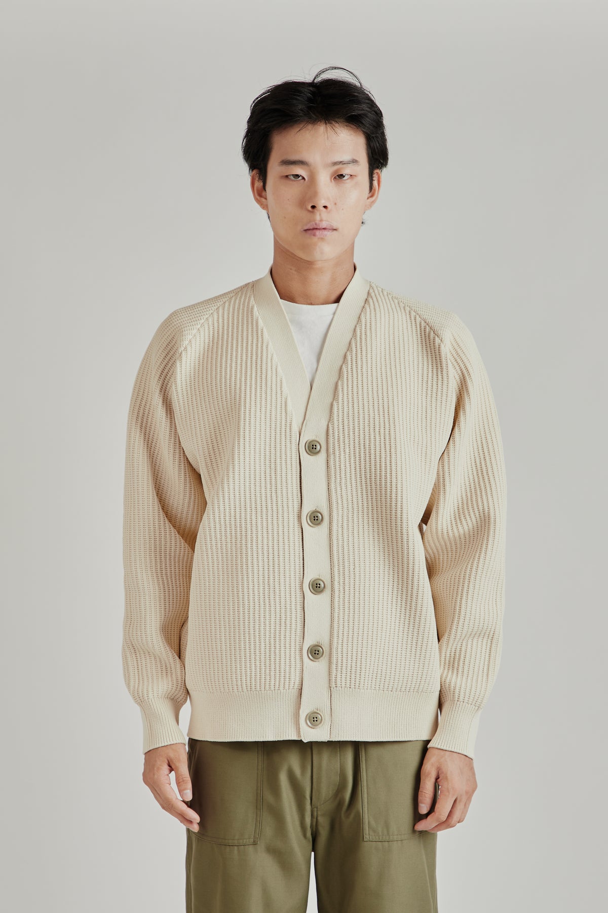 5G Knit Cardigan - Ivory