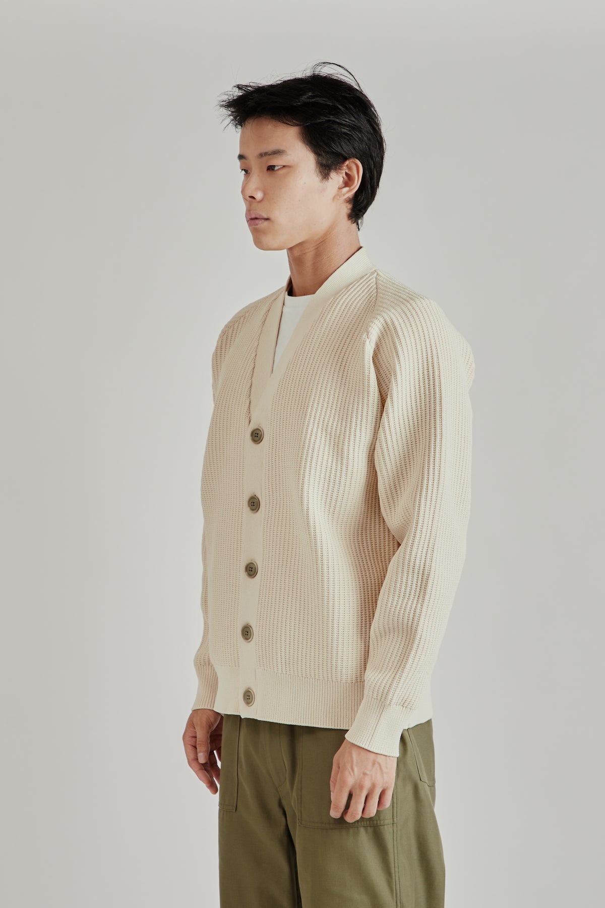 5G Knit Cardigan - Ivory