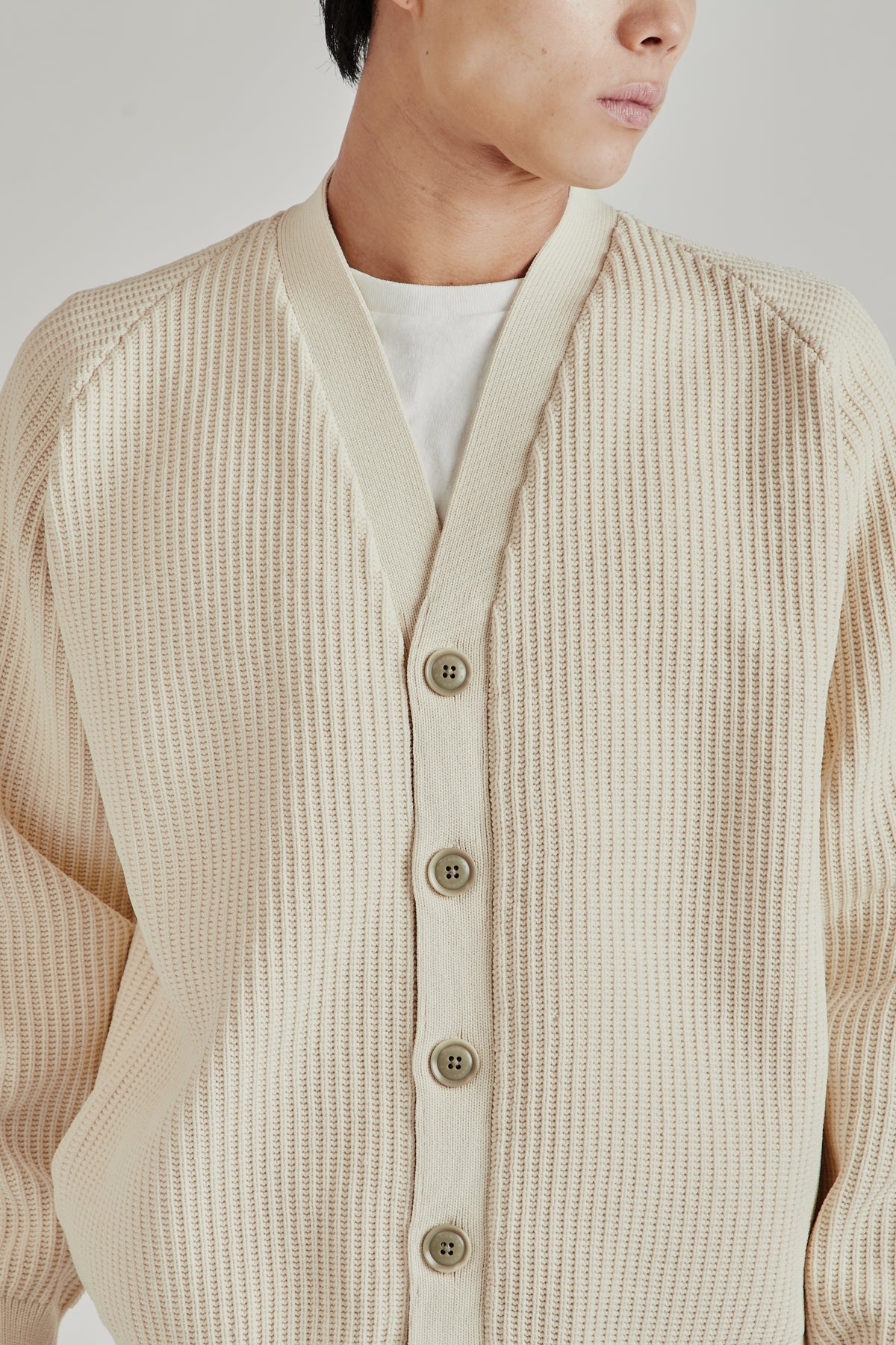 5G Knit Cardigan - Ivory
