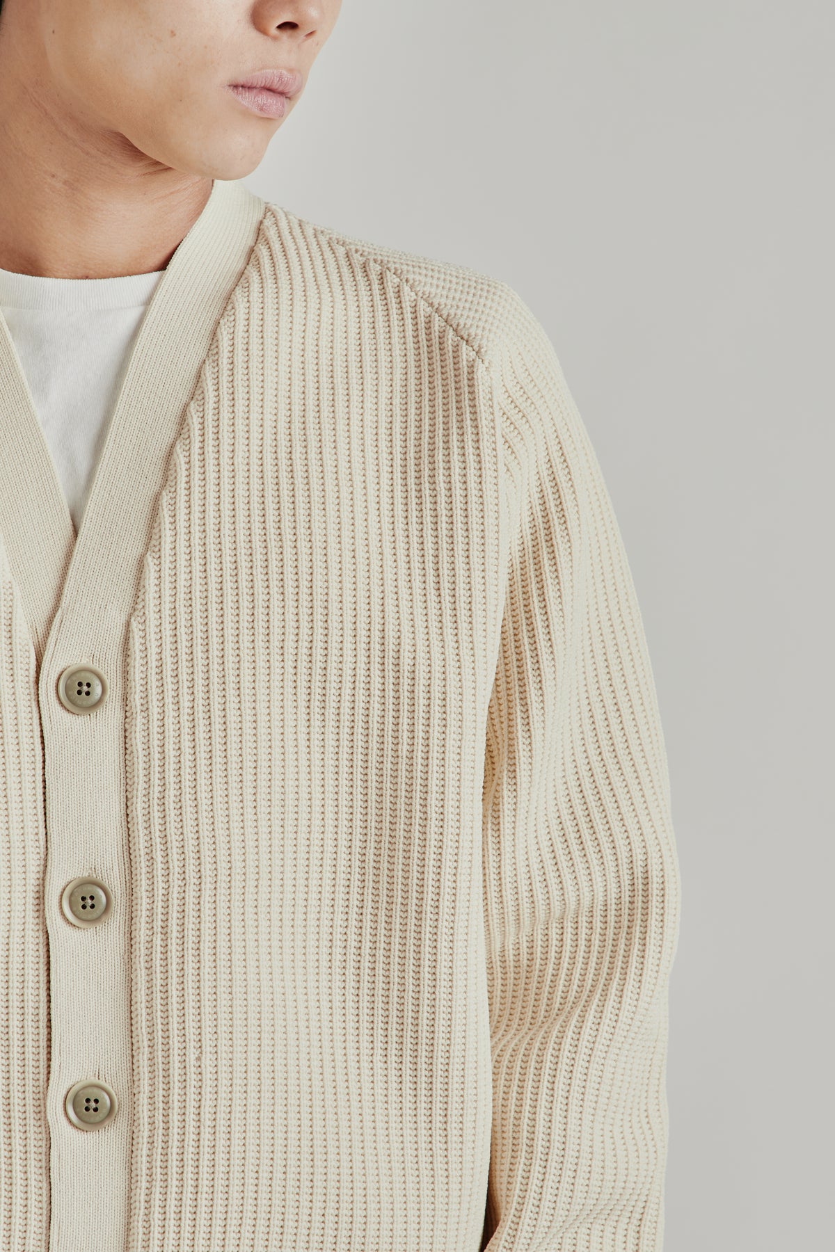 5G Knit Cardigan - Ivory