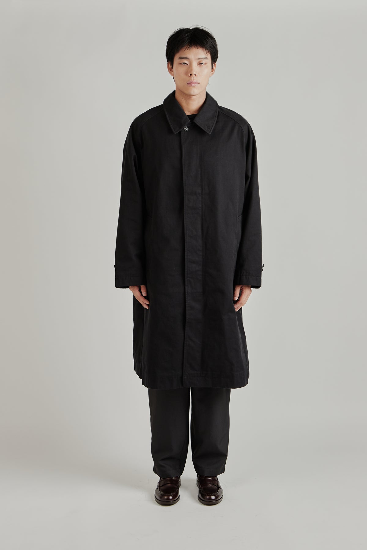 Cotton Cordura Windstopper Balmacaan - Black