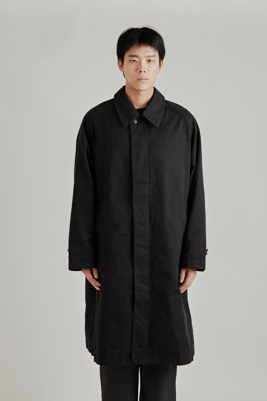 Cotton Cordura Windstopper Balmacaan - Black
