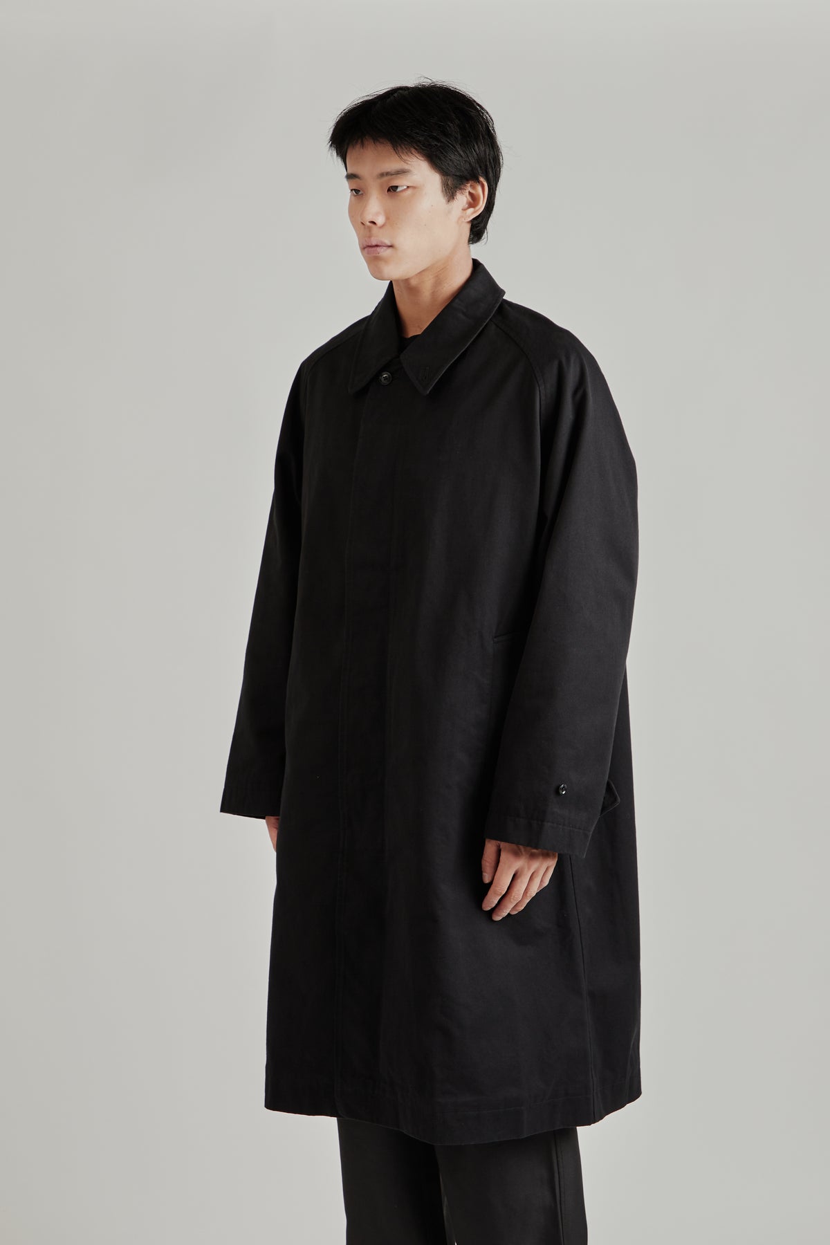Cotton Cordura Windstopper Balmacaan - Black