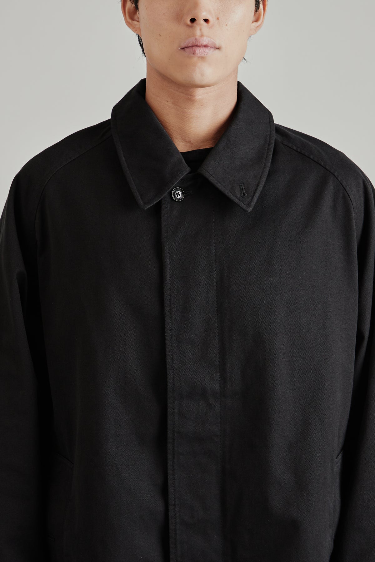 Cotton Cordura Windstopper Balmacaan - Black