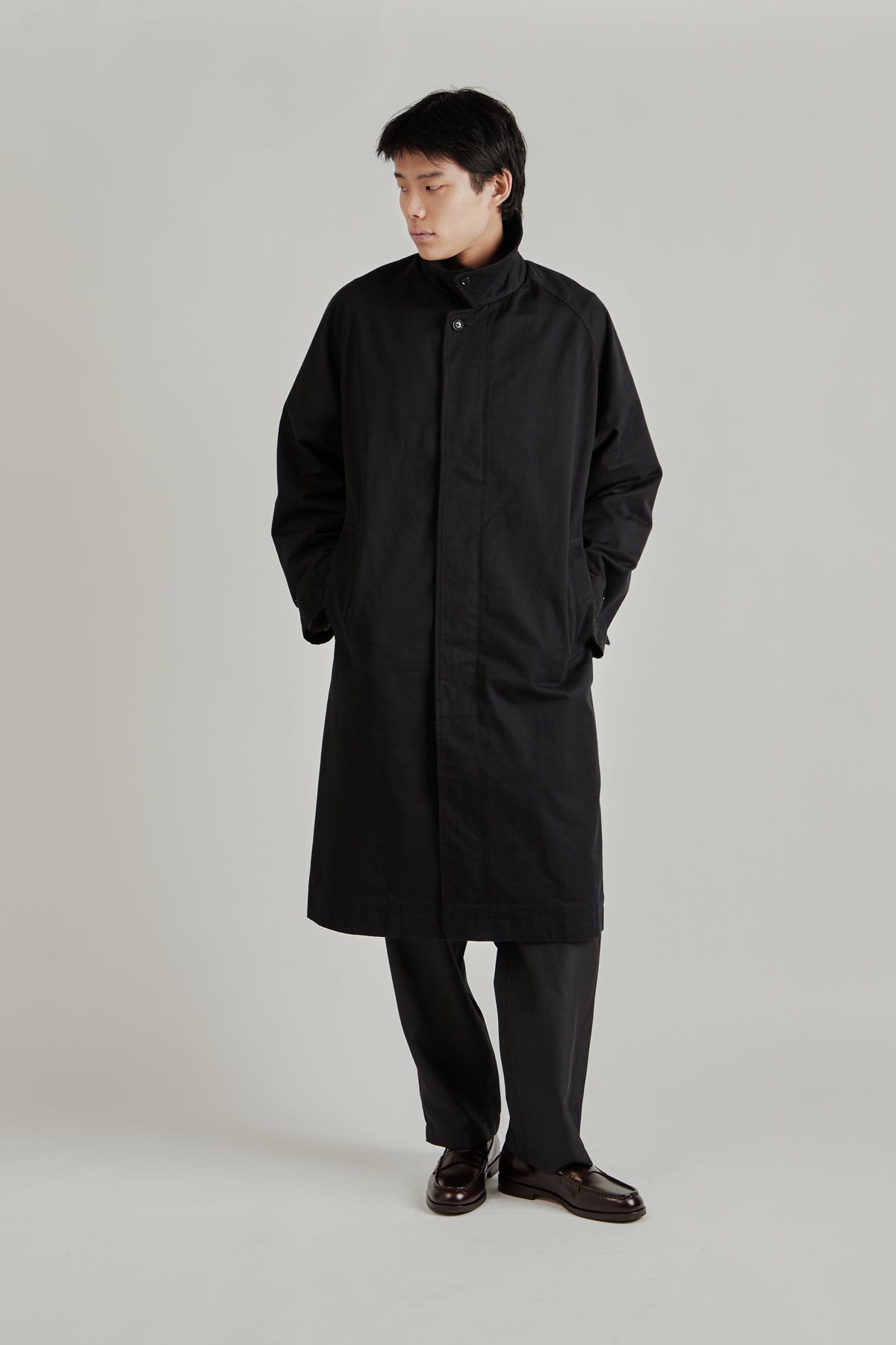 Cotton Cordura Windstopper Balmacaan - Black
