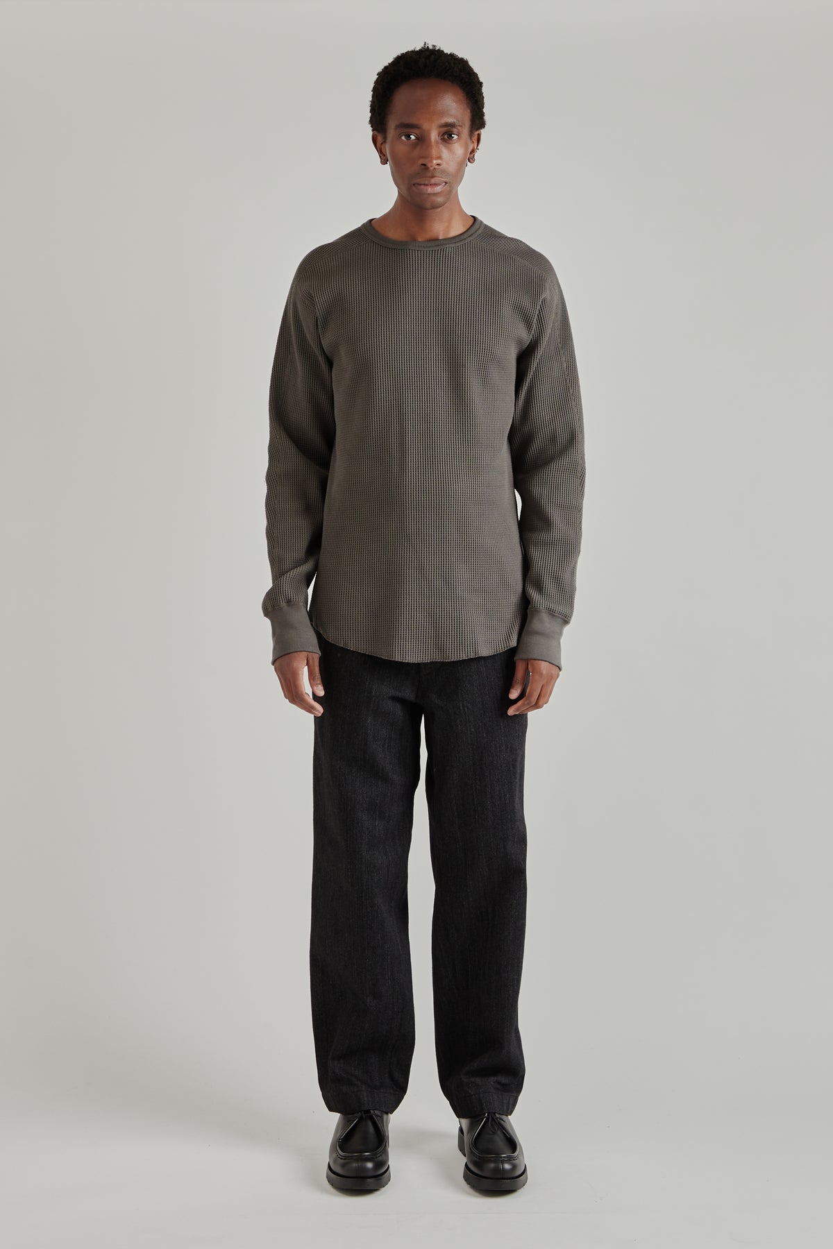 Crew Neck Thermal Sweat - Charcoal