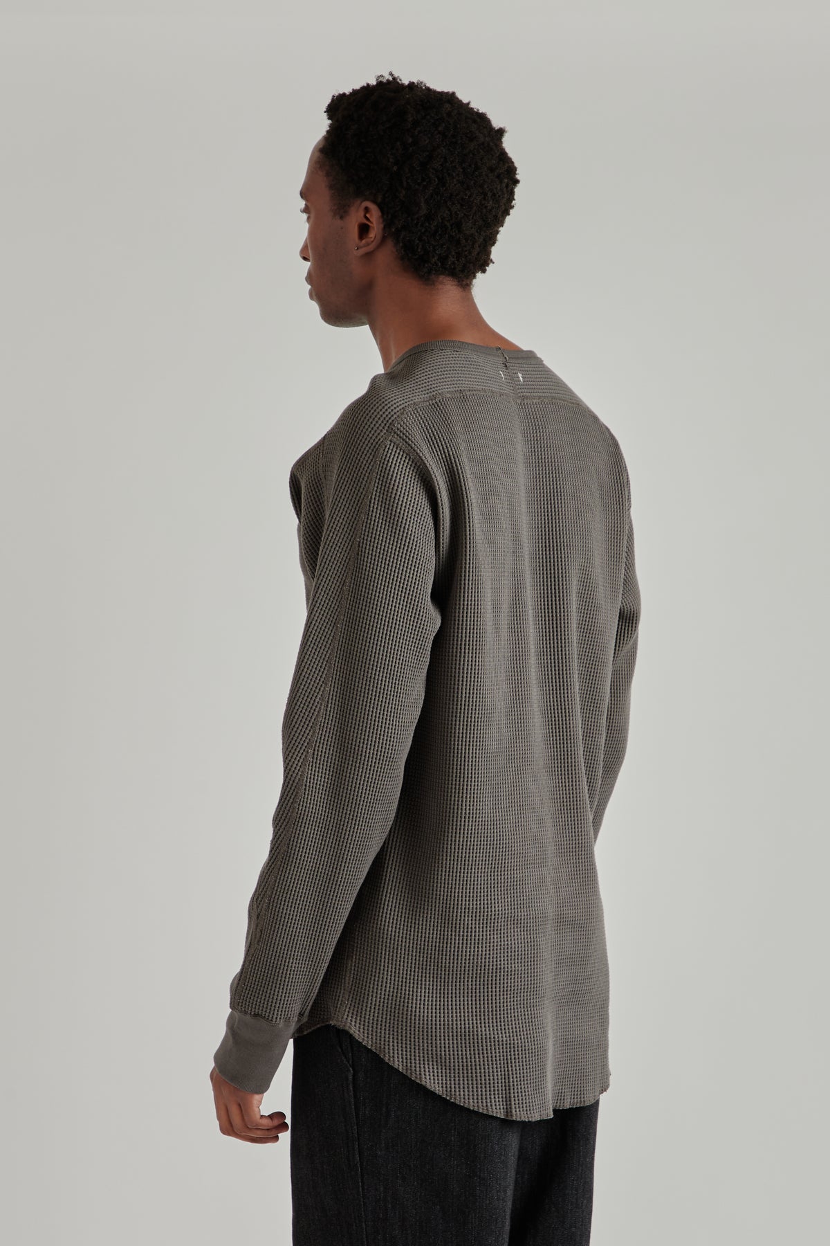 Crew Neck Thermal Sweat - Charcoal