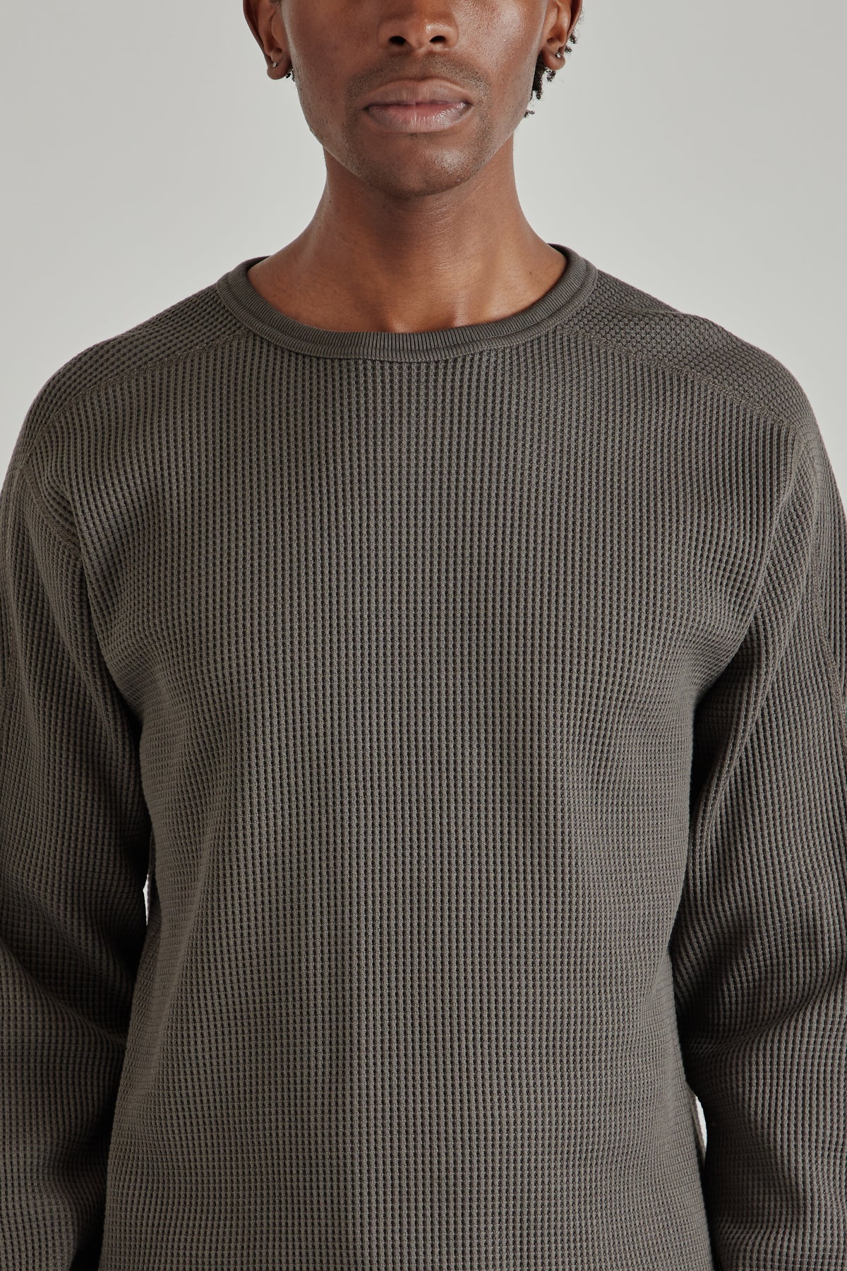 Crew Neck Thermal Sweat - Charcoal