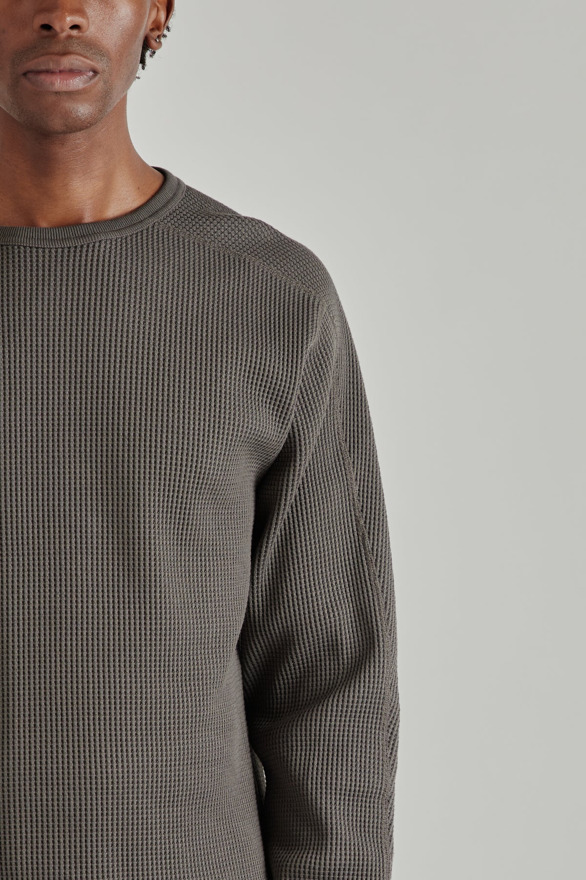 Crew Neck Thermal Sweat - Charcoal