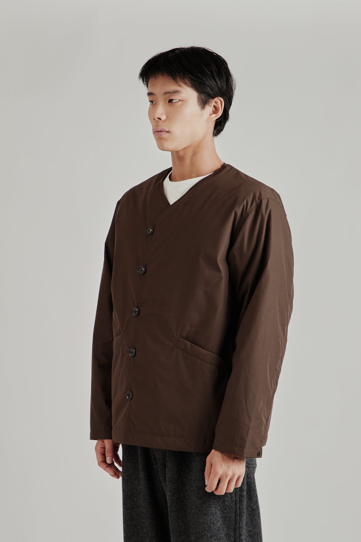 Down Cardigan - Brown