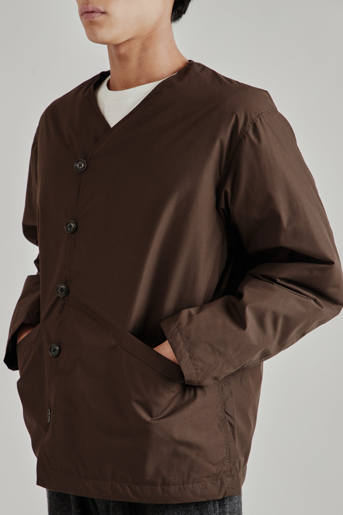 Down Cardigan - Brown