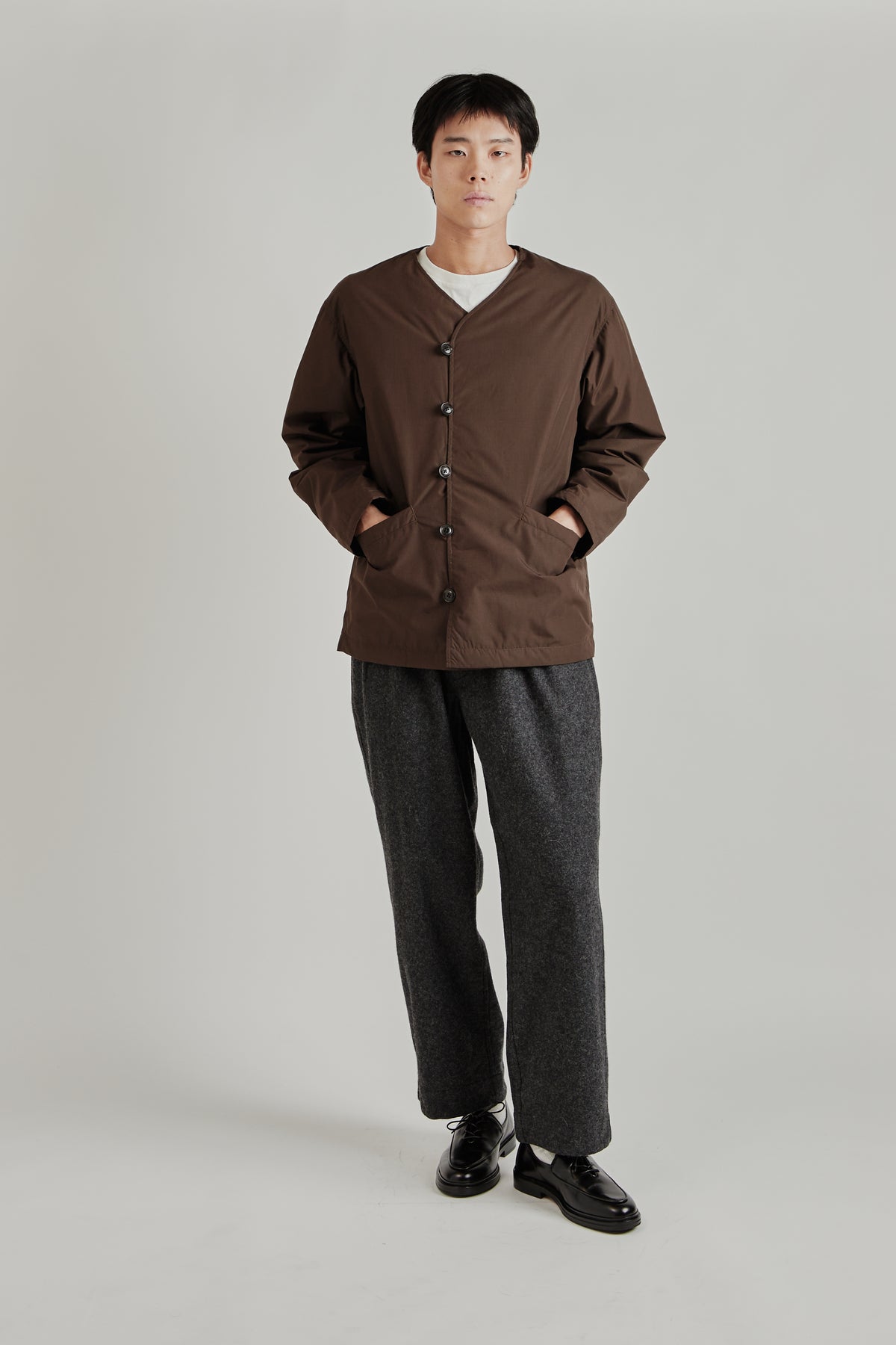Down Cardigan - Brown