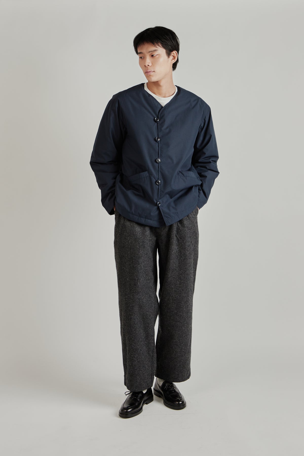 Down Cardigan - Navy