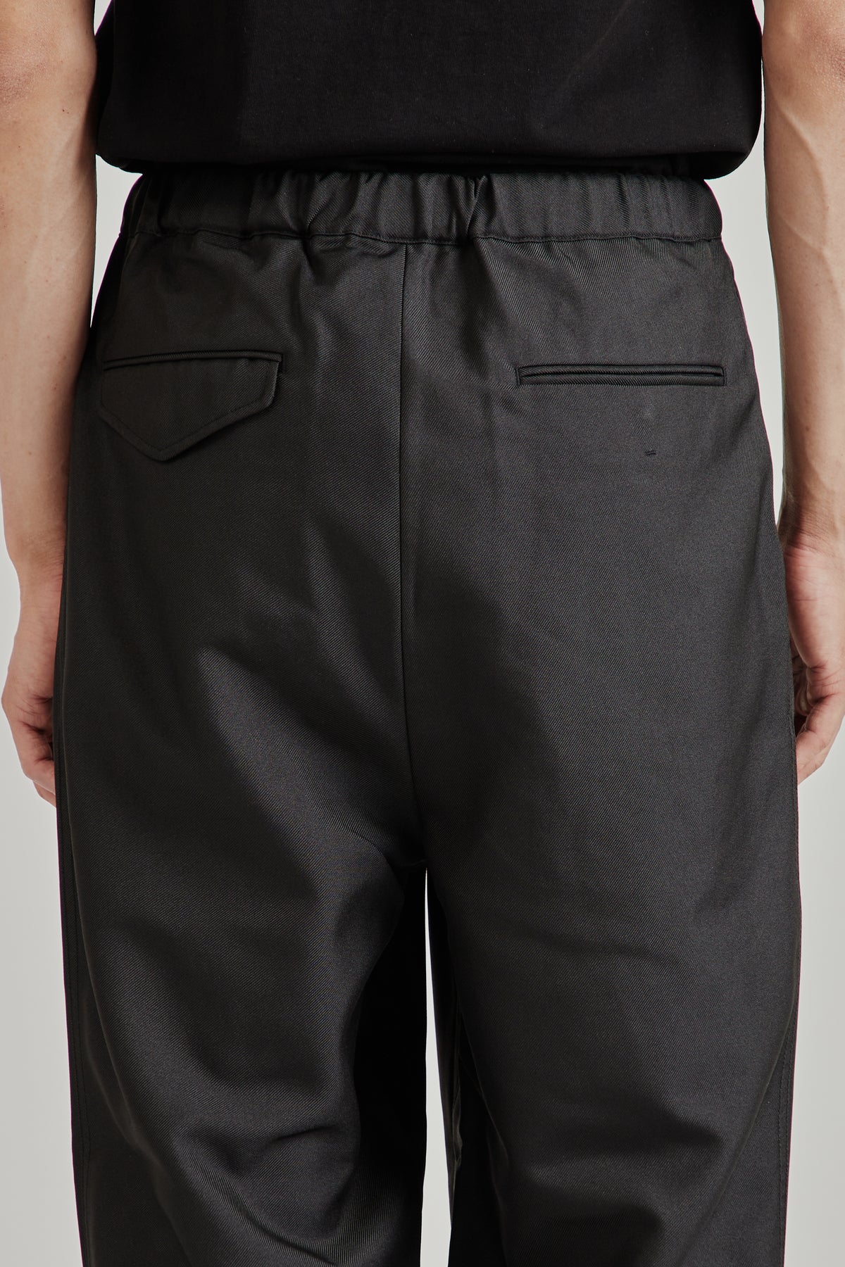 Polyester Twill Club Pants - Black