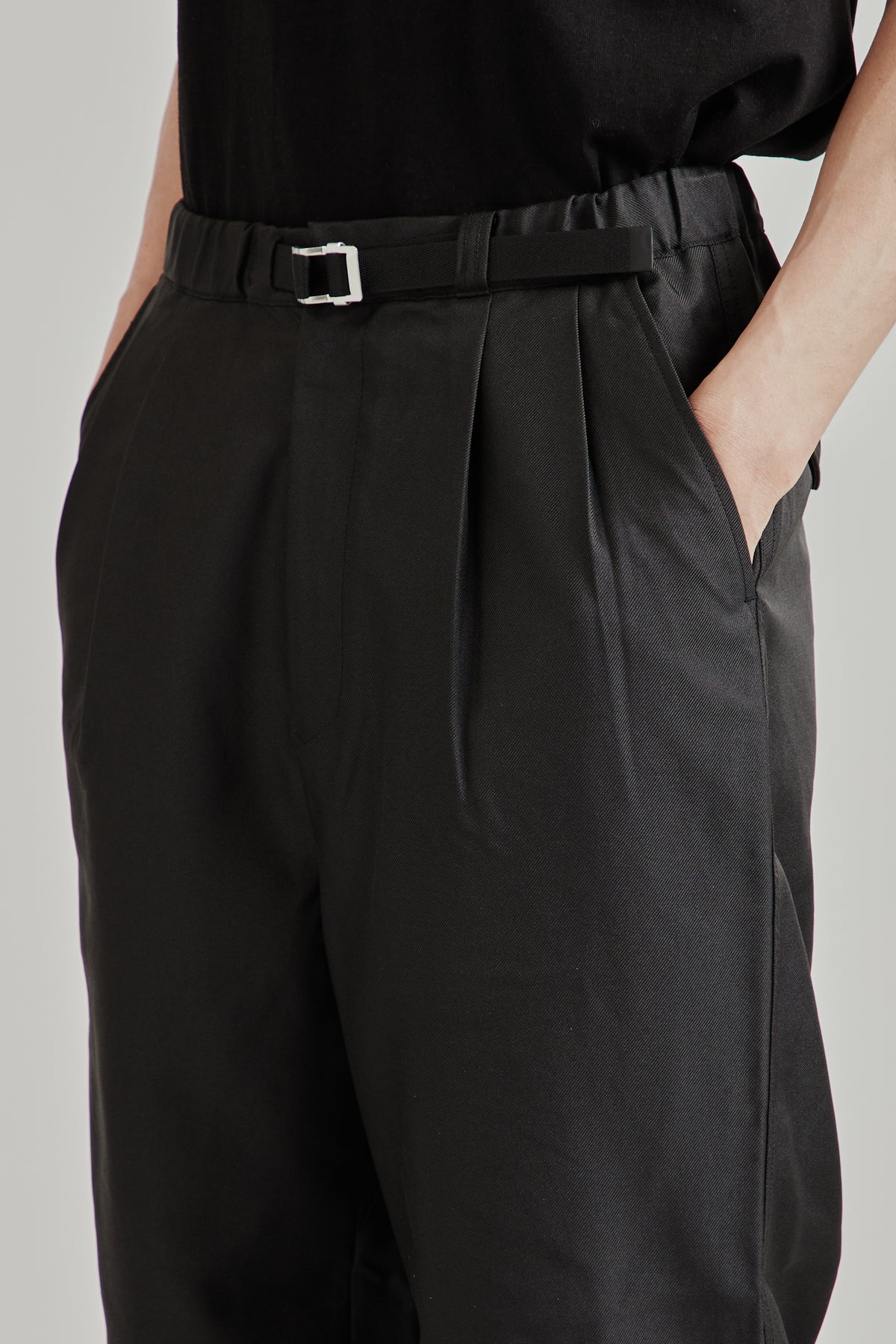 Polyester Twill Club Pants - Black