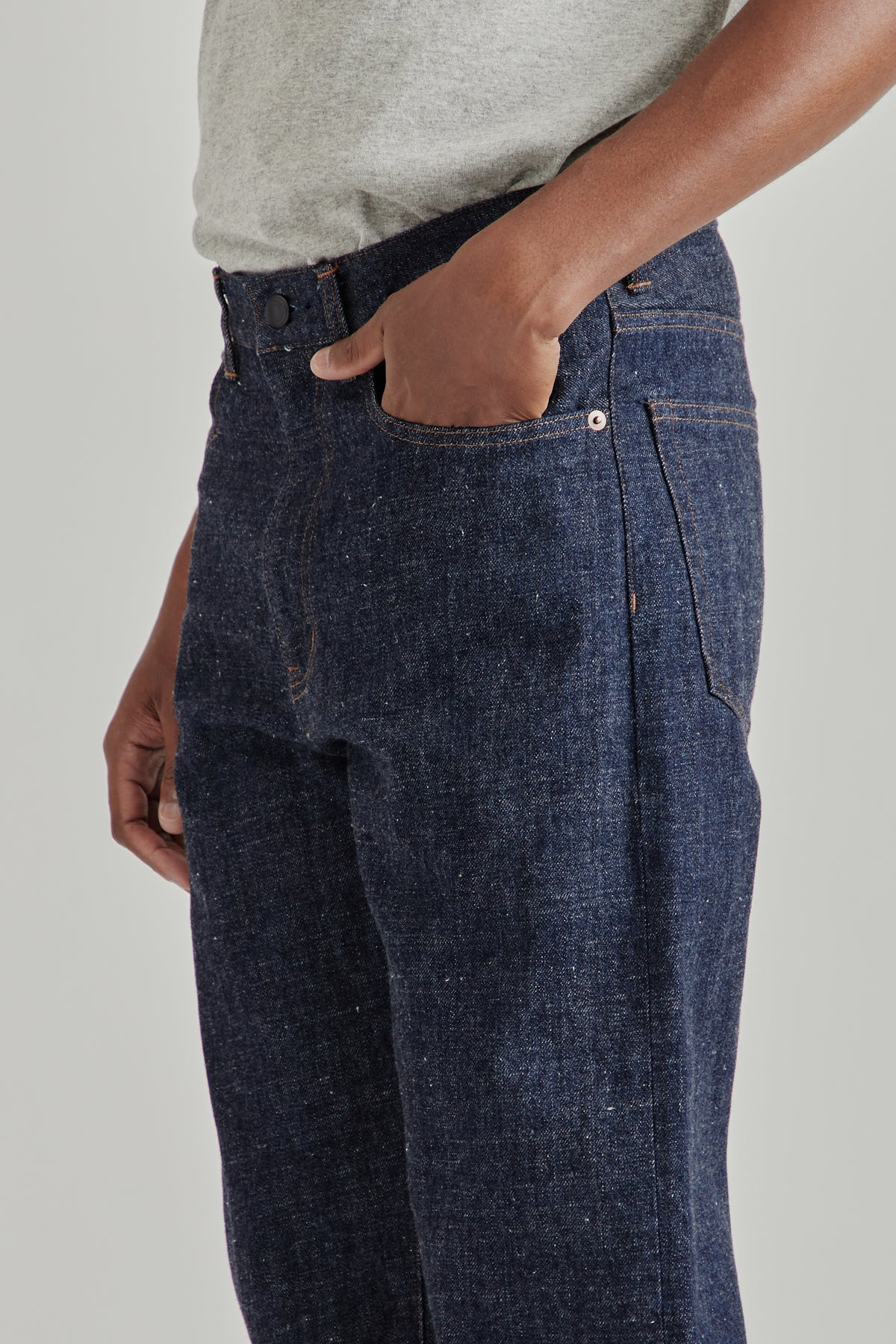 Selvage Denim Straight Pants - Indigo