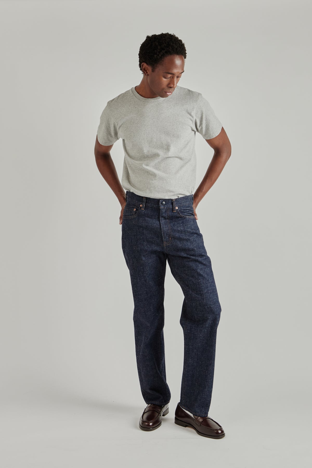Selvage Denim Straight Pants - Indigo