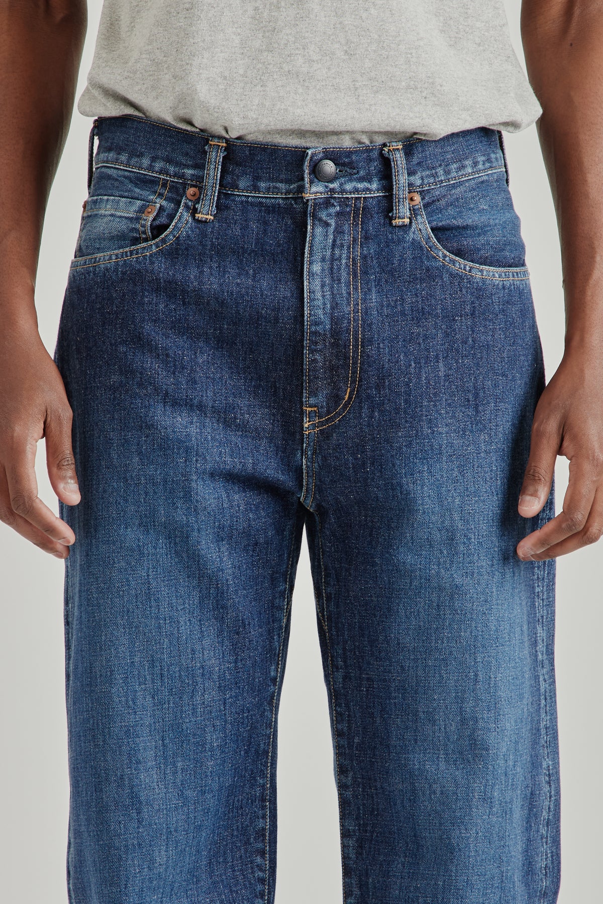 Selvage Denim Straight Pants - Vintage Indigo
