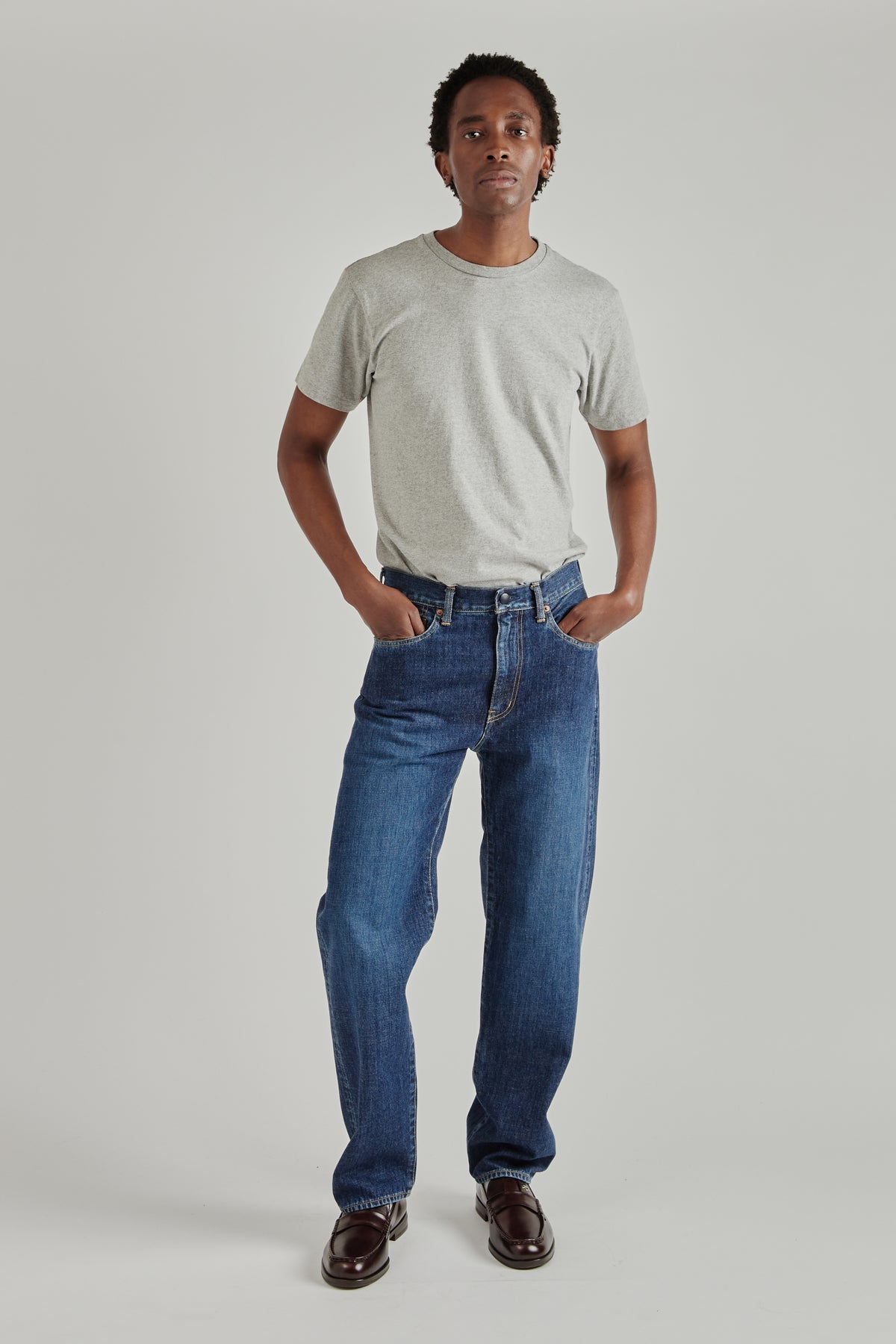 Selvage Denim Straight Pants - Vintage Indigo