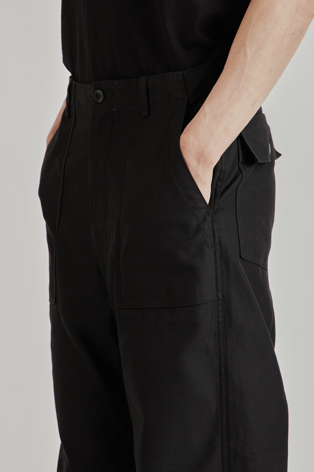 Wide Baker Pants - Black