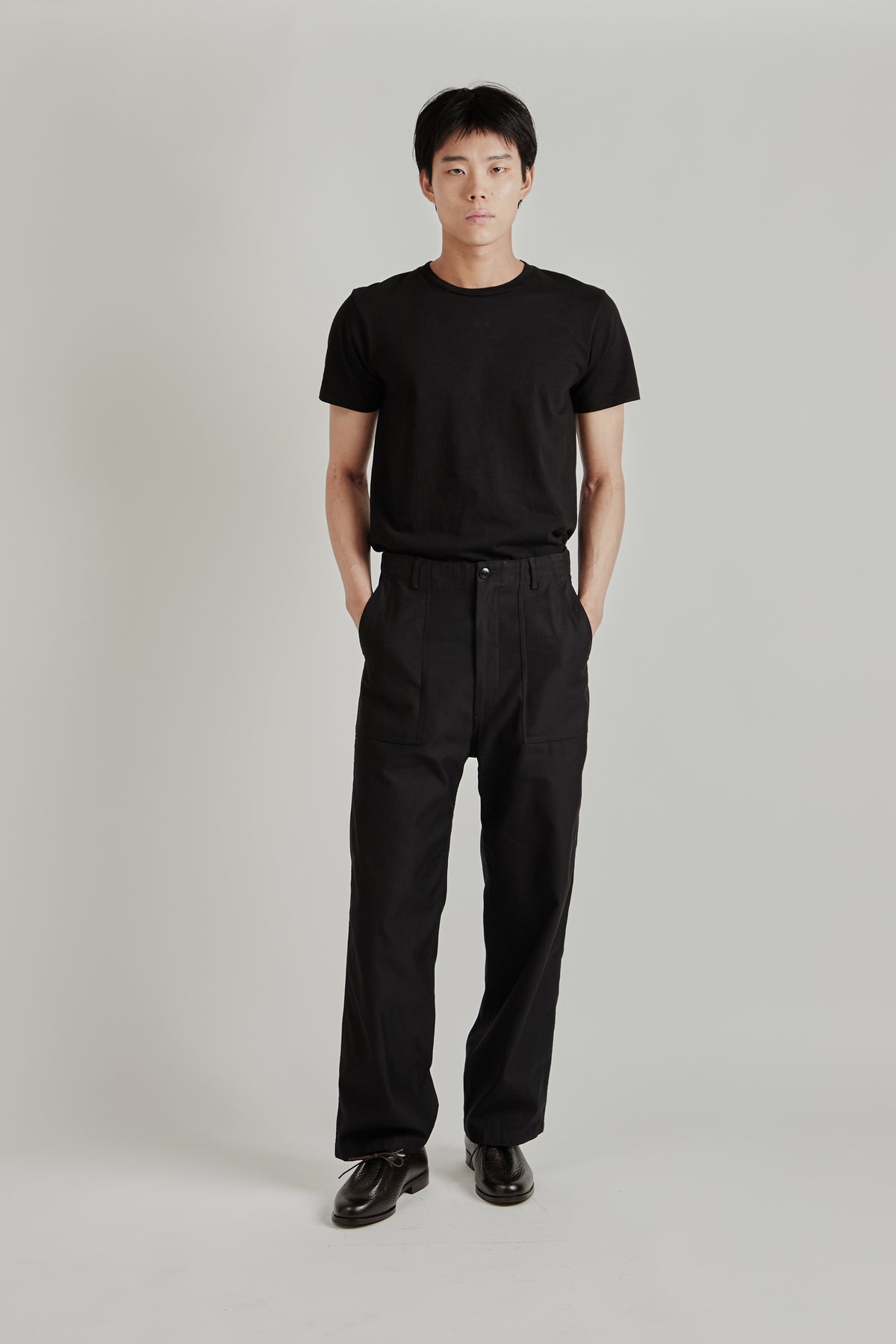 Wide Baker Pants - Black