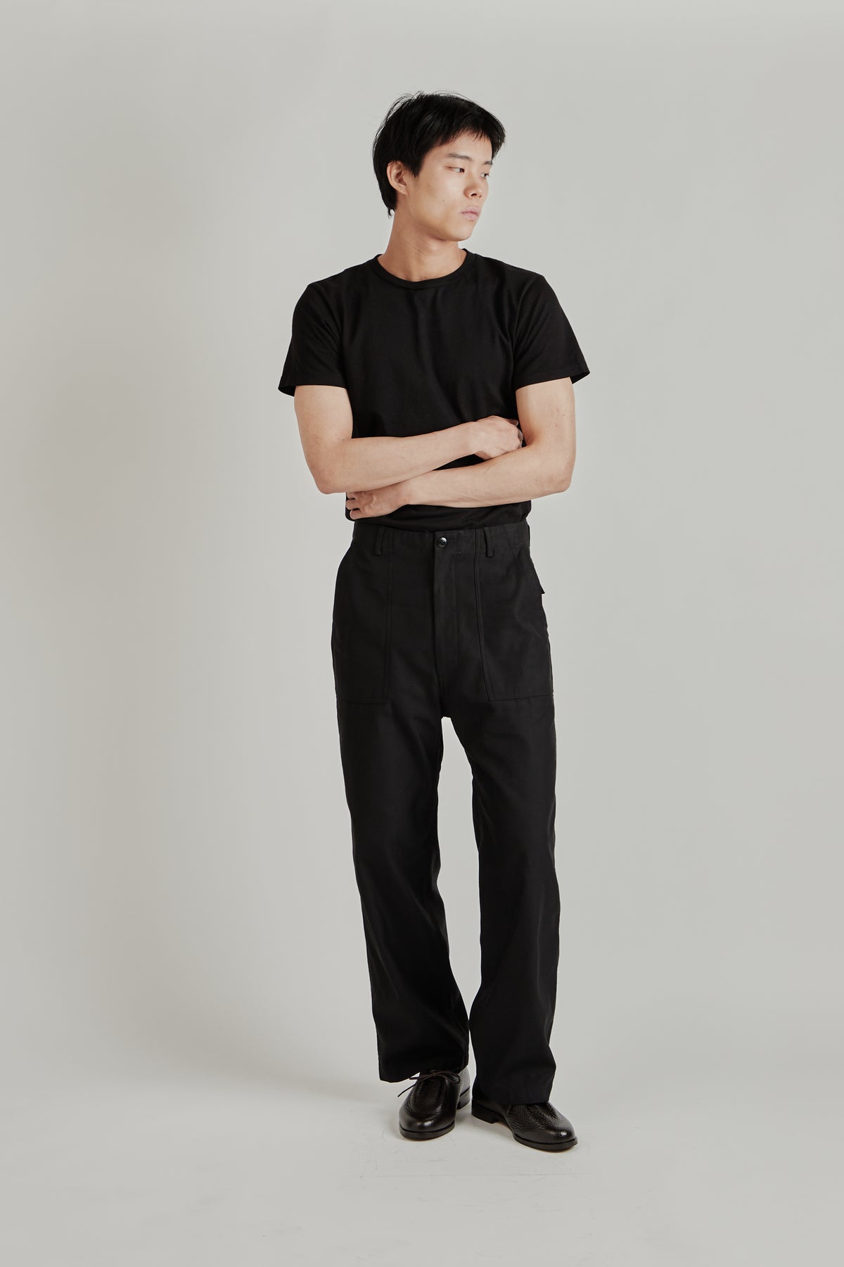 Wide Baker Pants - Black
