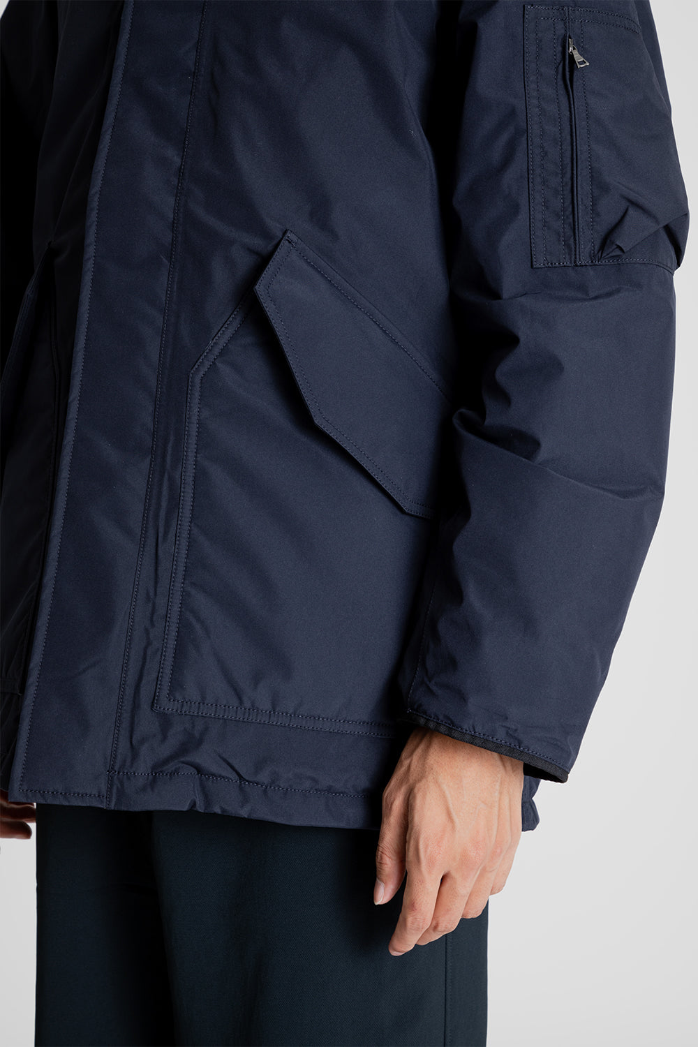 Nanamica Gore-Tex Down Coat in Navy | Wallace Mercantile Shop