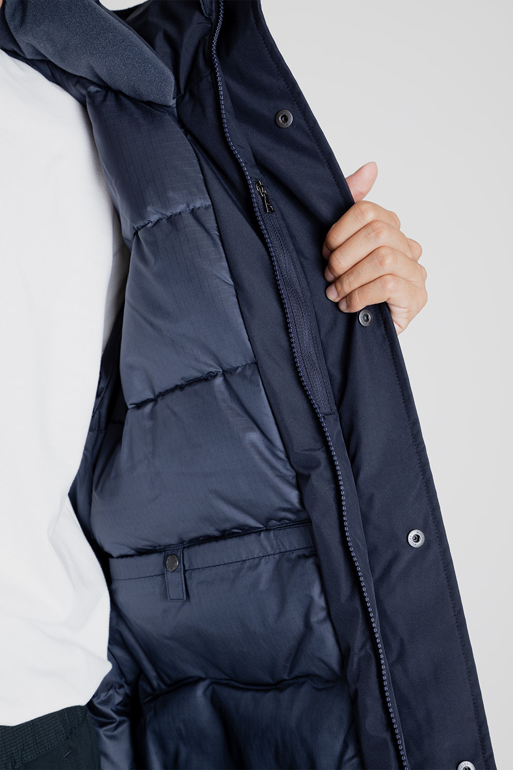 Nanamica down deals coat navy