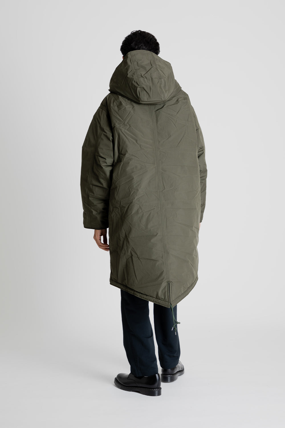 Nanamica GORE-TEX Long Down Coat in Khaki Green