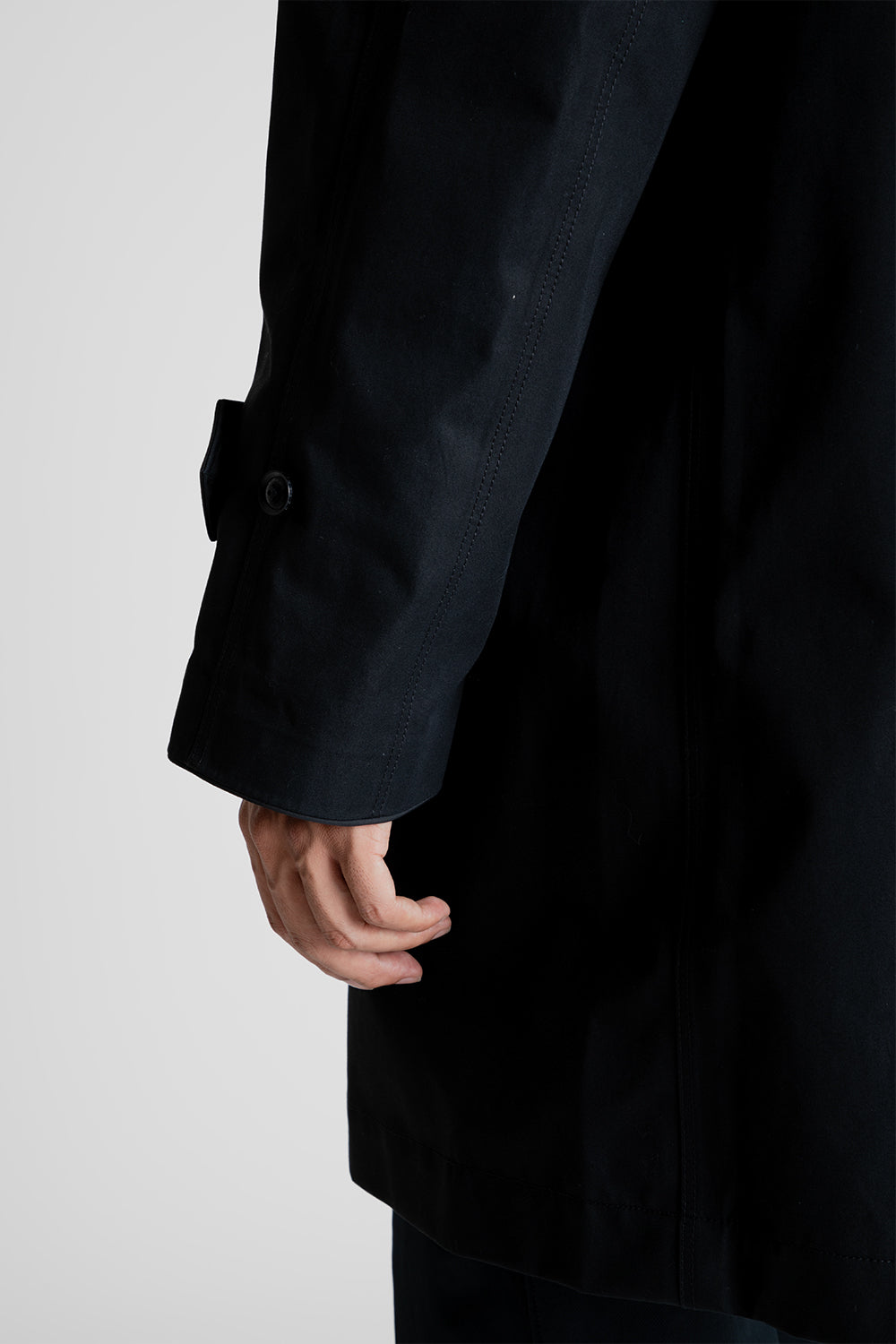 Nanamica Gore-Tex Soutien Collar Coat in Black | Wallace Mercantile Sh