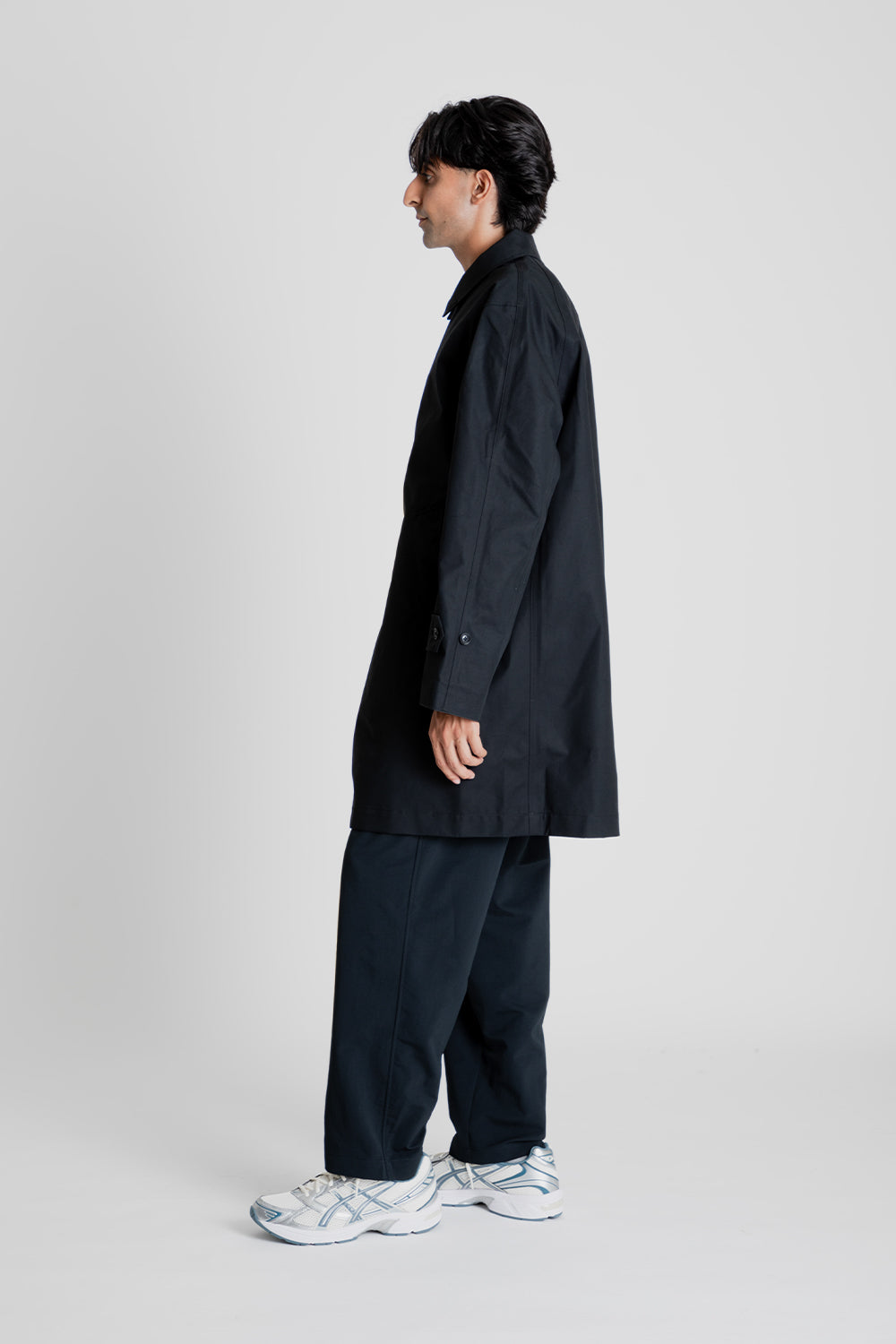 Nanamica Gore-Tex Soutien Collar Coat in Black | Wallace Mercantile Sh