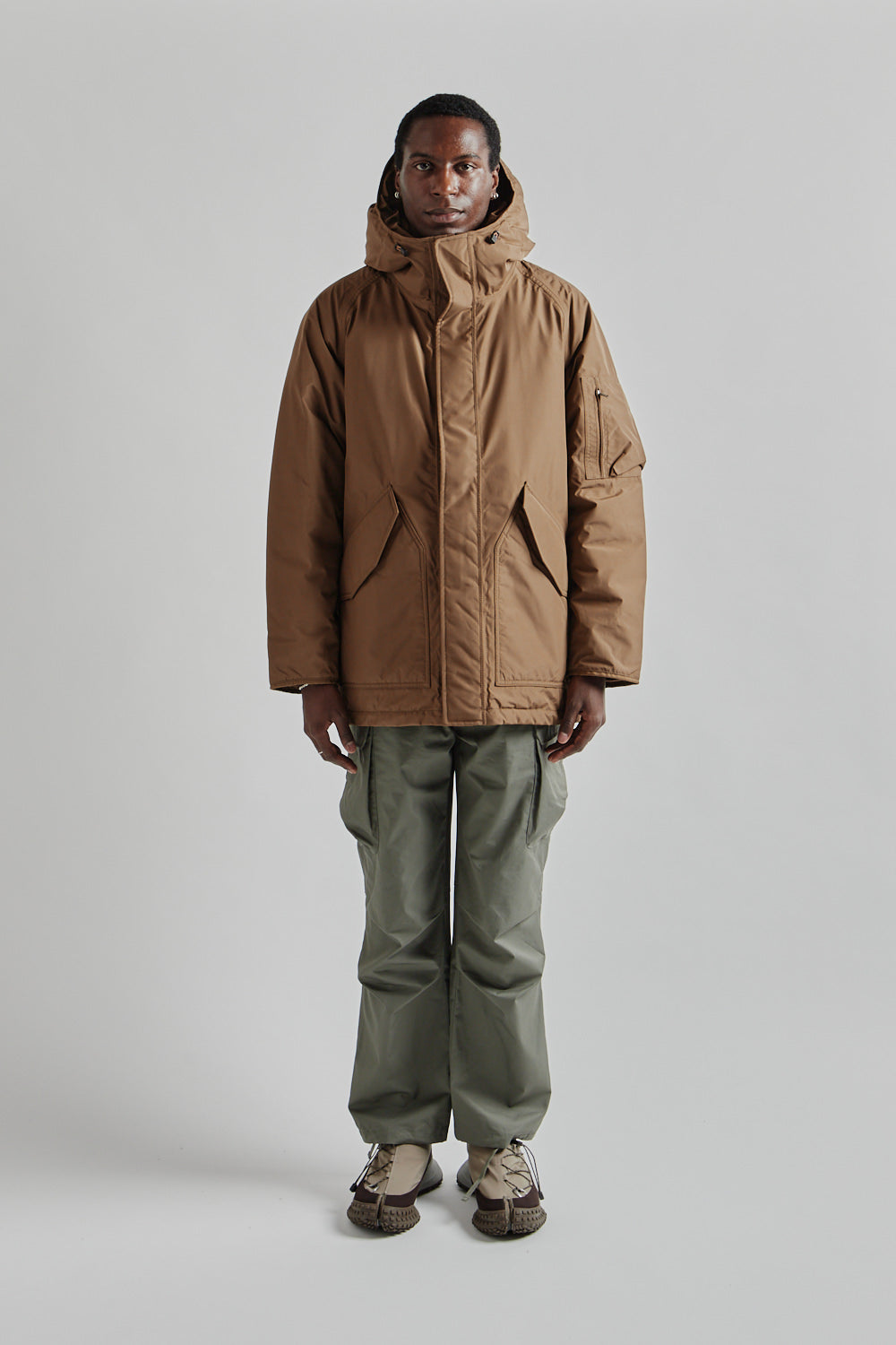 Nanamica Gore Tex Down Coat Wet Sand 01