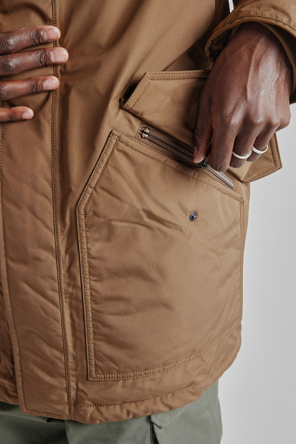 Nanamica Gore Tex Down Coat Wet Sand 010
