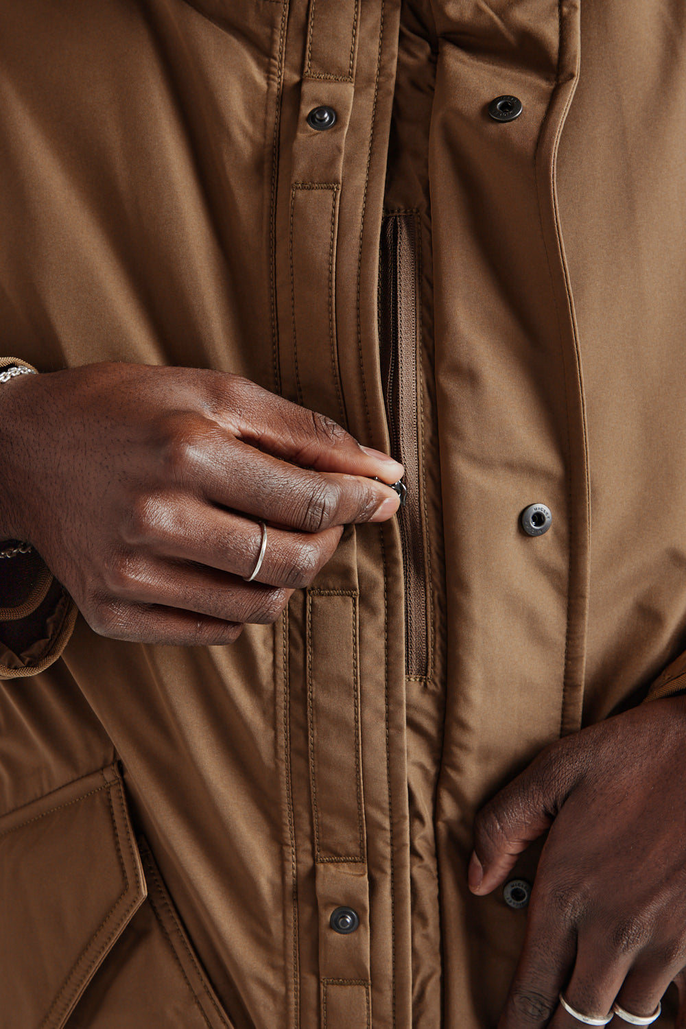 Nanamica Gore Tex Down Coat Wet Sand 011