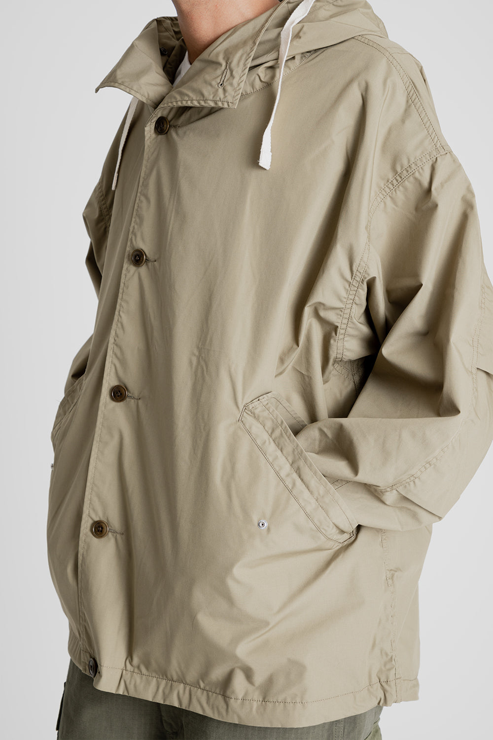 Nanamica Hooded Jacket in Khaki | Wallace Mercantile Shop