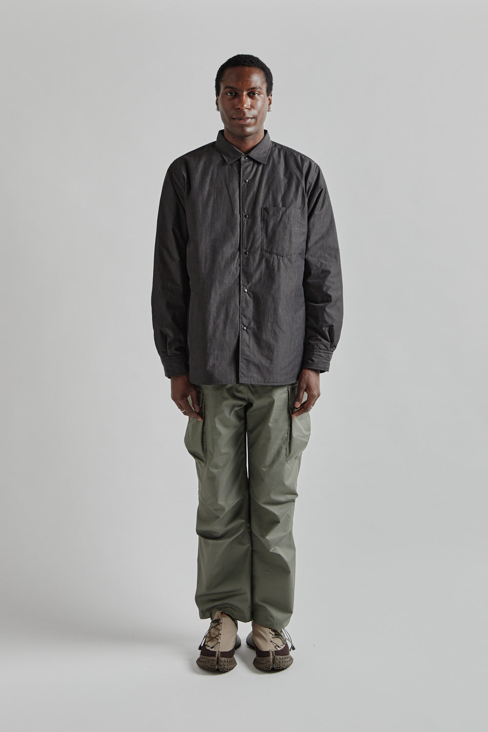 Nanamica Insulation Shirt Jacket Gray 01