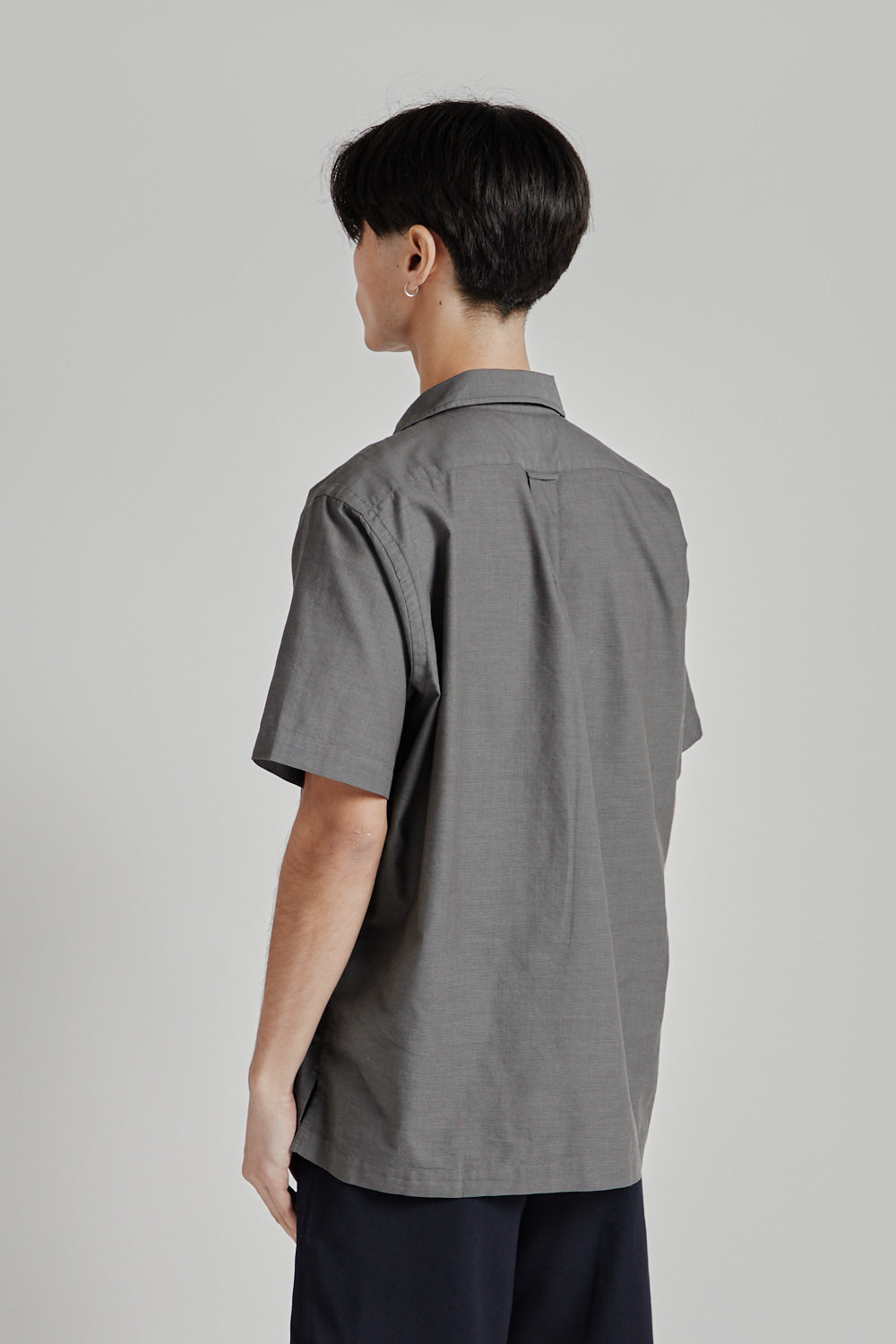 Nanamica Open Collar Panama Shirt SS Shirt Gray 4