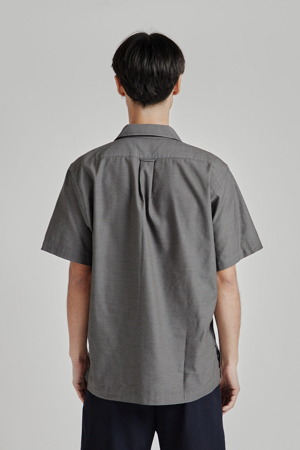 Nanamica Open Collar Panama Shirt SS Shirt Gray 5