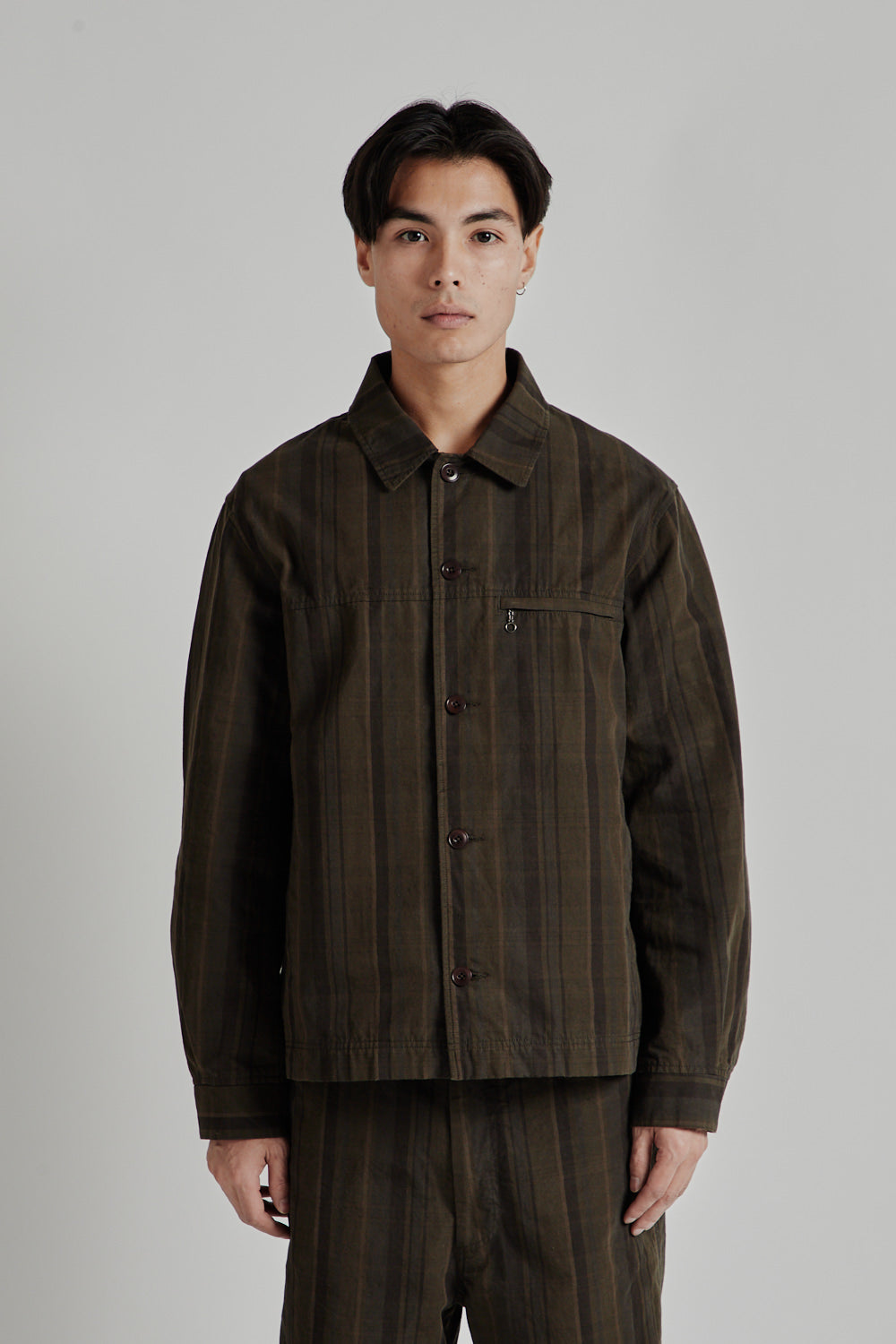 Nanamica Plaid Dock Jacket Brown 2