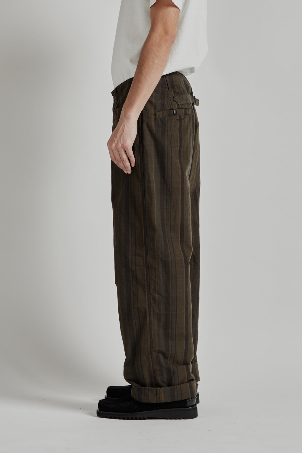 Nanamica Plaid Dock Pants Brown 13