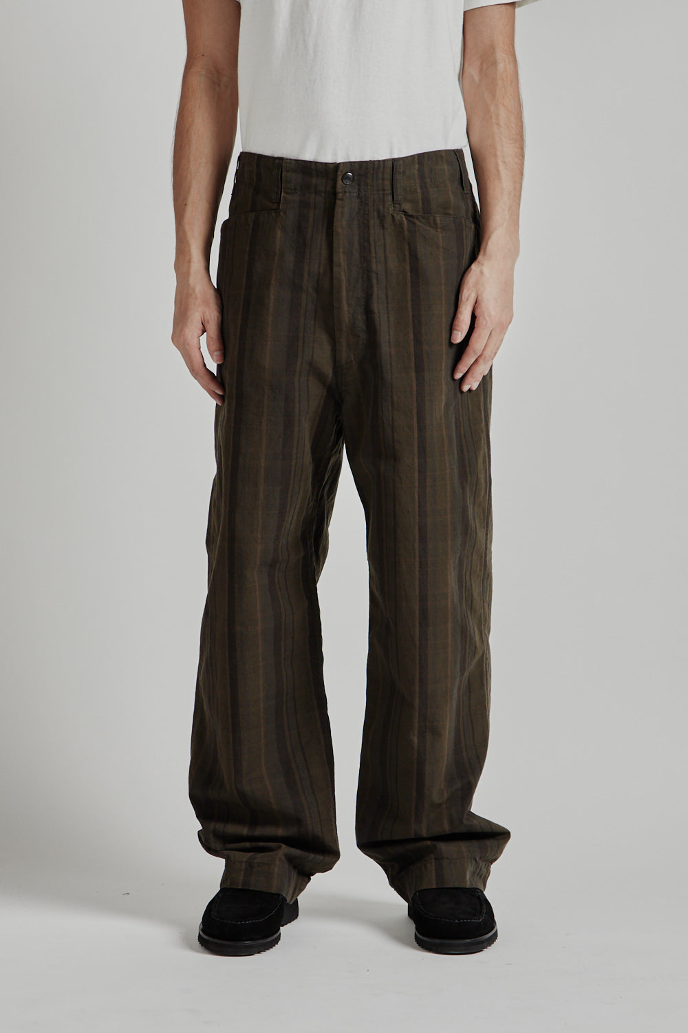 Nanamica Plaid Dock Pants Brown 6