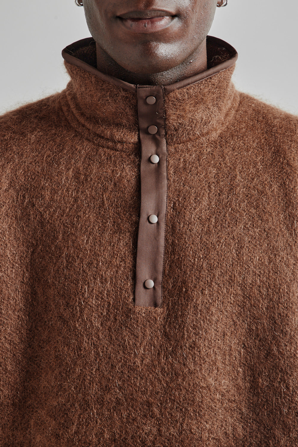 Nanamica Pullover Mohair Sweater Brown 6