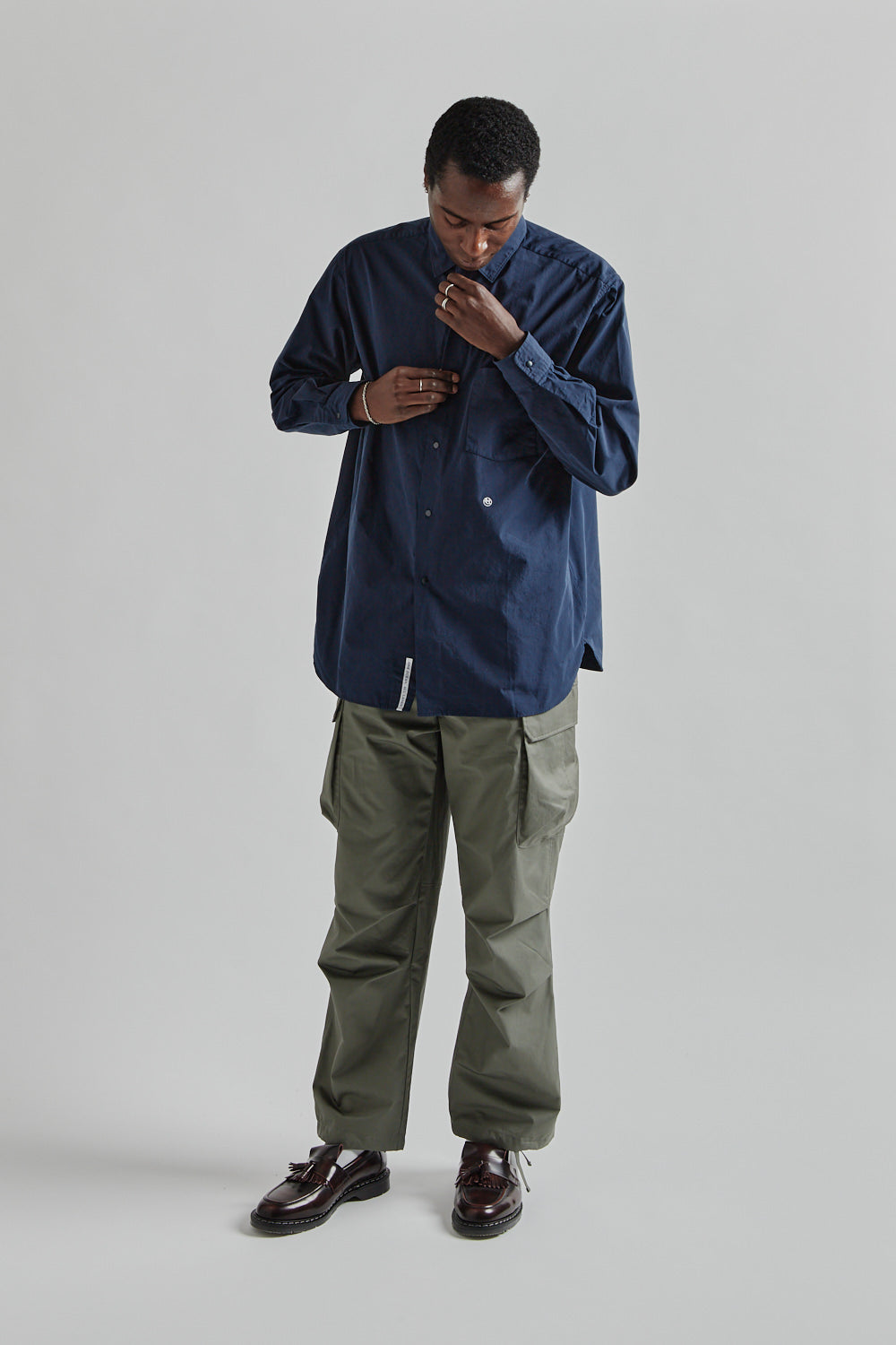 Nanamica Regular Collar Wind Shirt Dark Navy 13