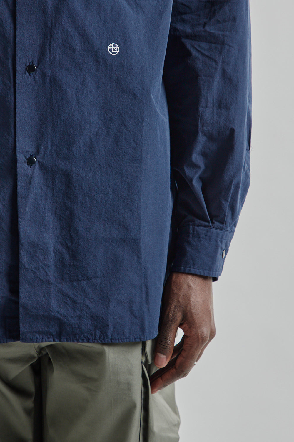 Nanamica Regular Collar Wind Shirt Dark Navy 8