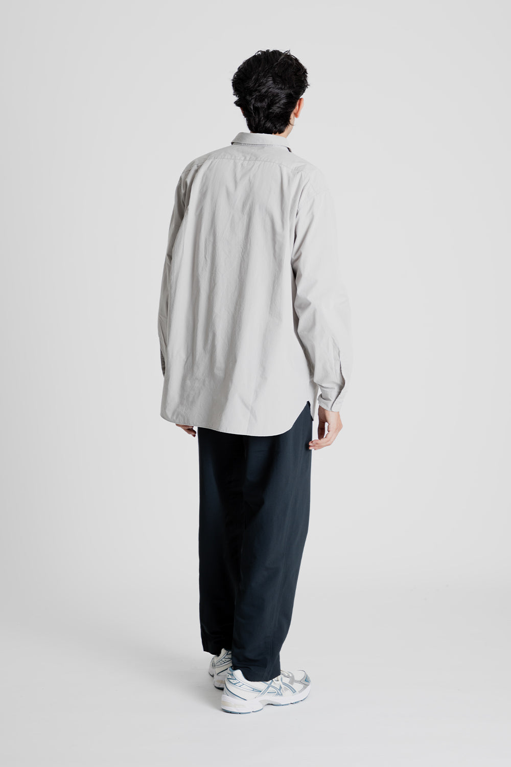 Nanamica Regular Collar Wind Shirt in Light Gray
