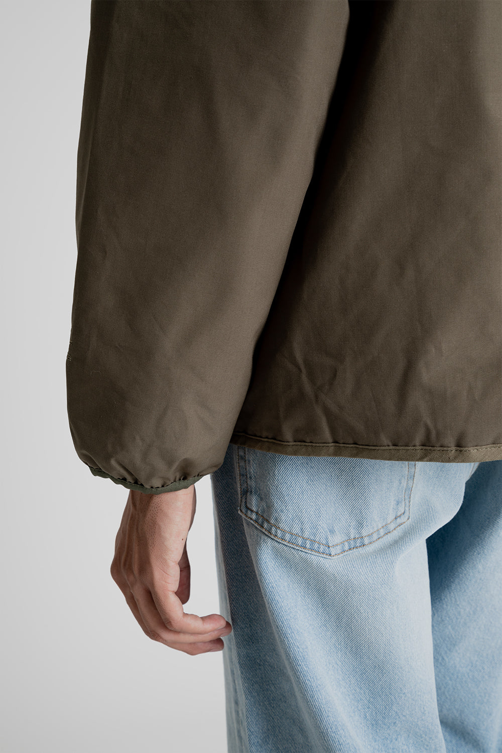 Nanamica Reversible Down Cardigan in Khaki Beige