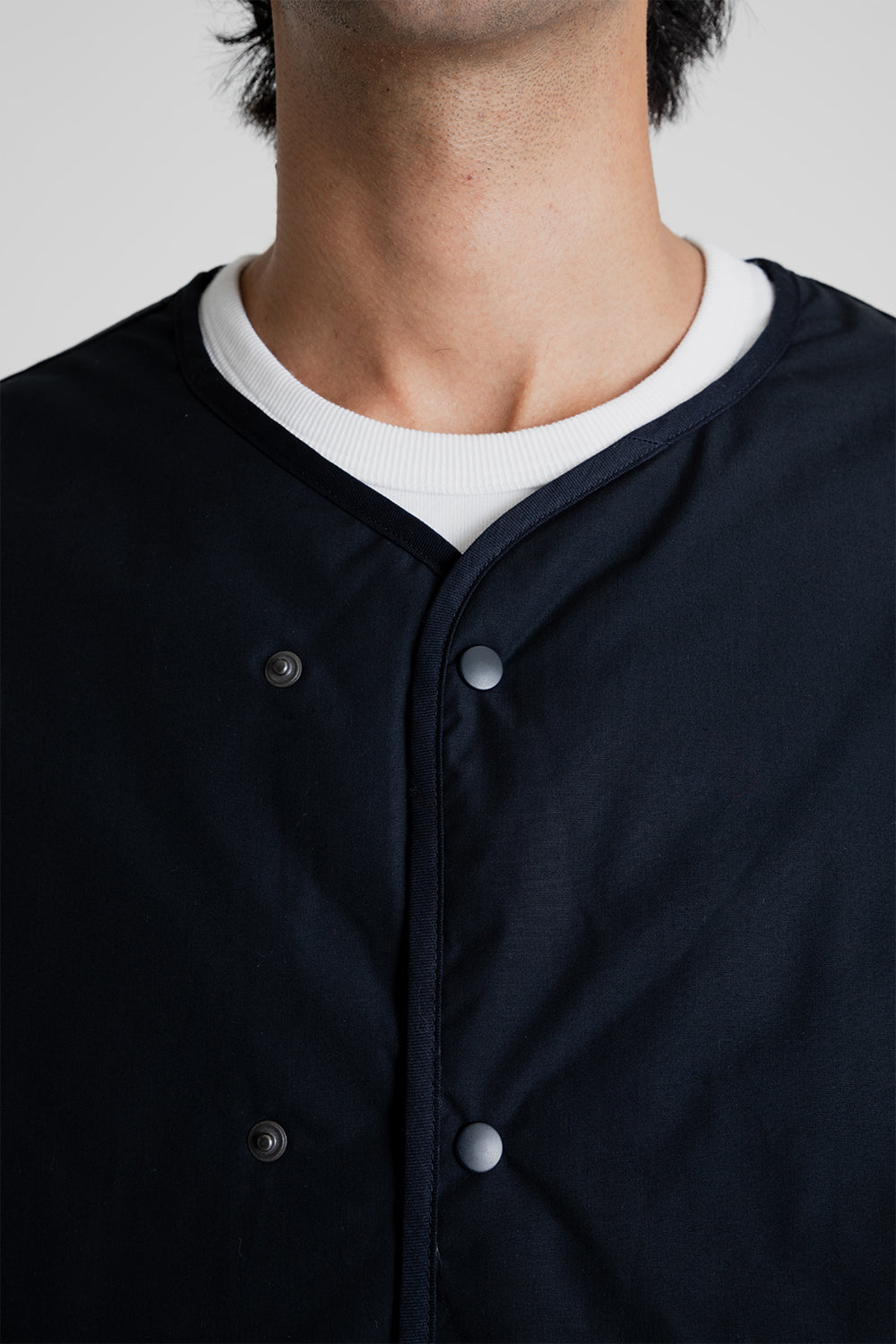 Nanamica Reversible Down Cardigan in Navy | Wallace Mercantile Shop